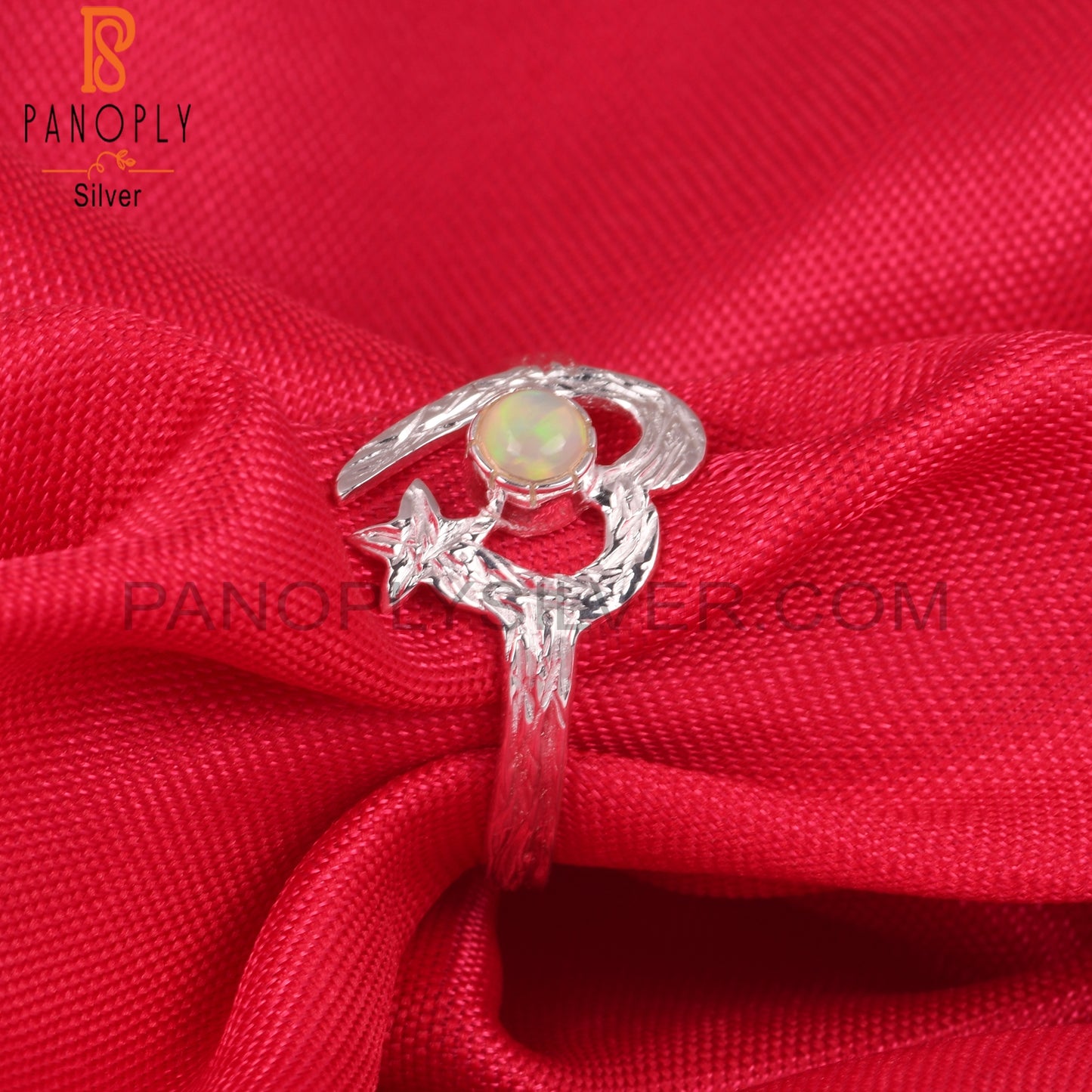 Ethiopian Opal 925 Sterling Silver Party Wear Ring