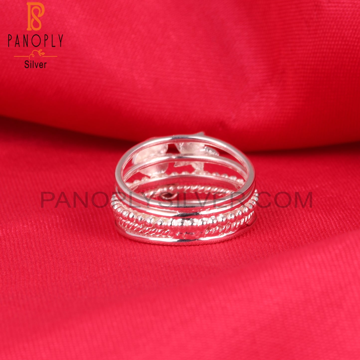Ruby Designer Round Shape 925 Sterling Silver Ring