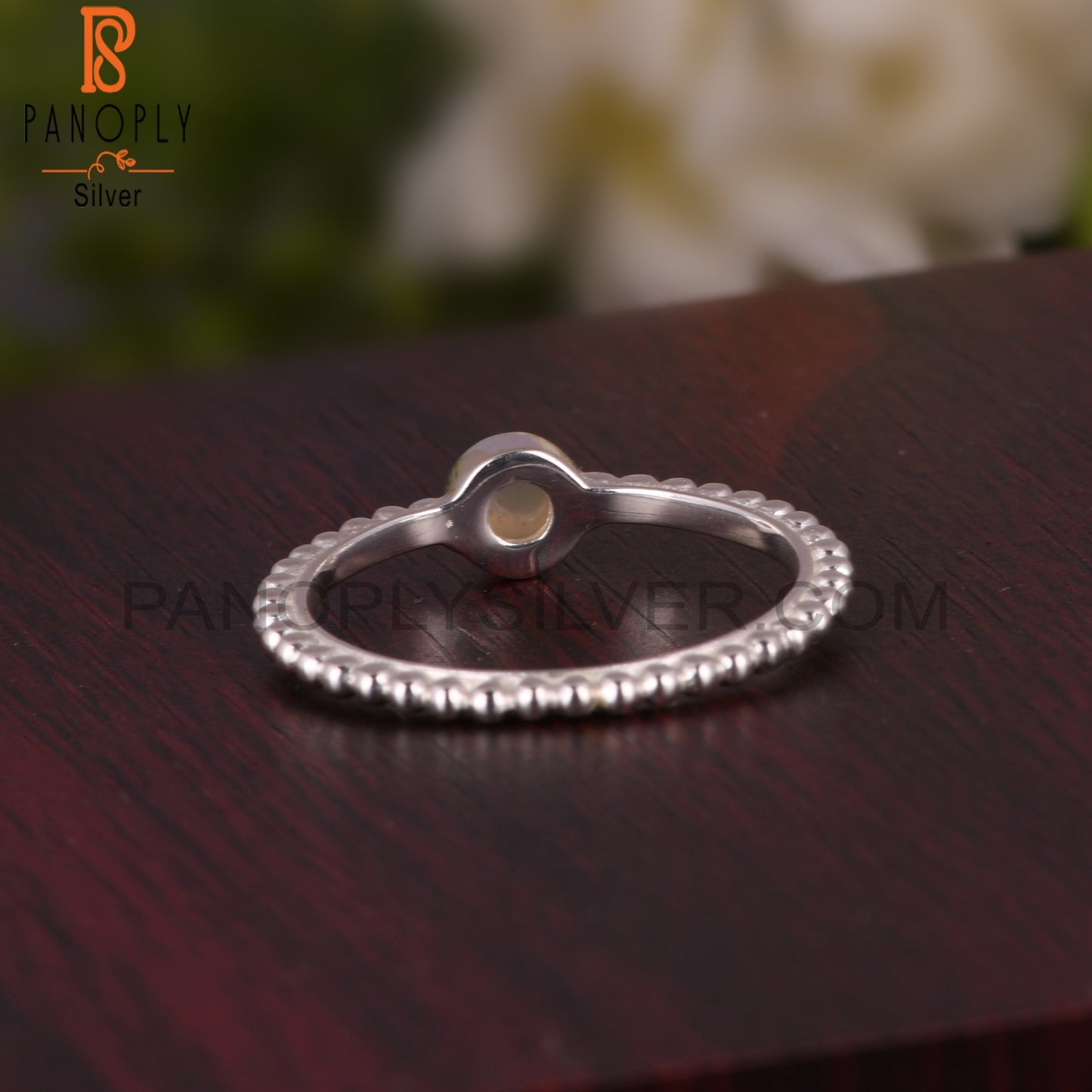 Ethiopian Opal Round 925 Sterling Silver Women’s Ring