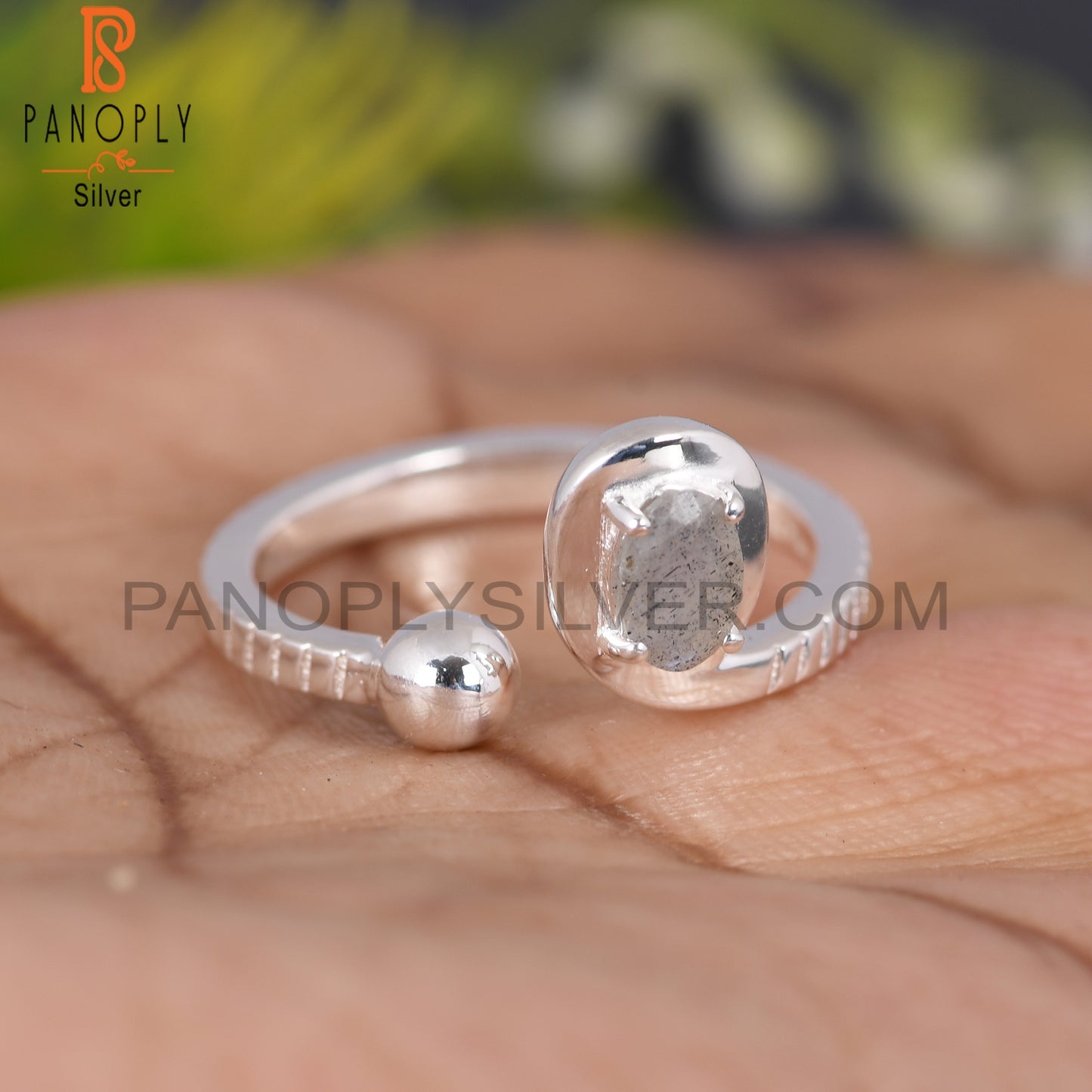 Oval Labradorite 925 Sterling Silver Handmade Ring