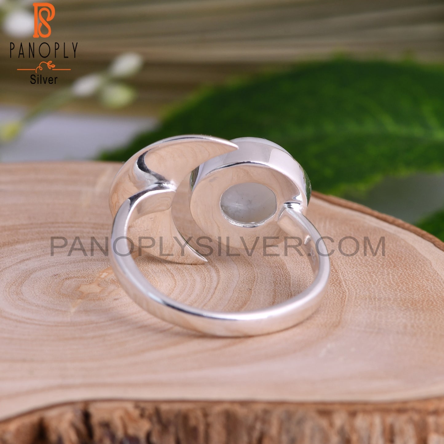 Dendrite Round Shape 925 Sterling Silver Ring