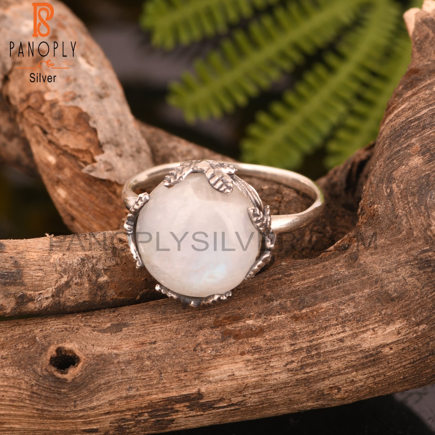 Rainbow Moonstone 925 Sterling Silver Statement Ring