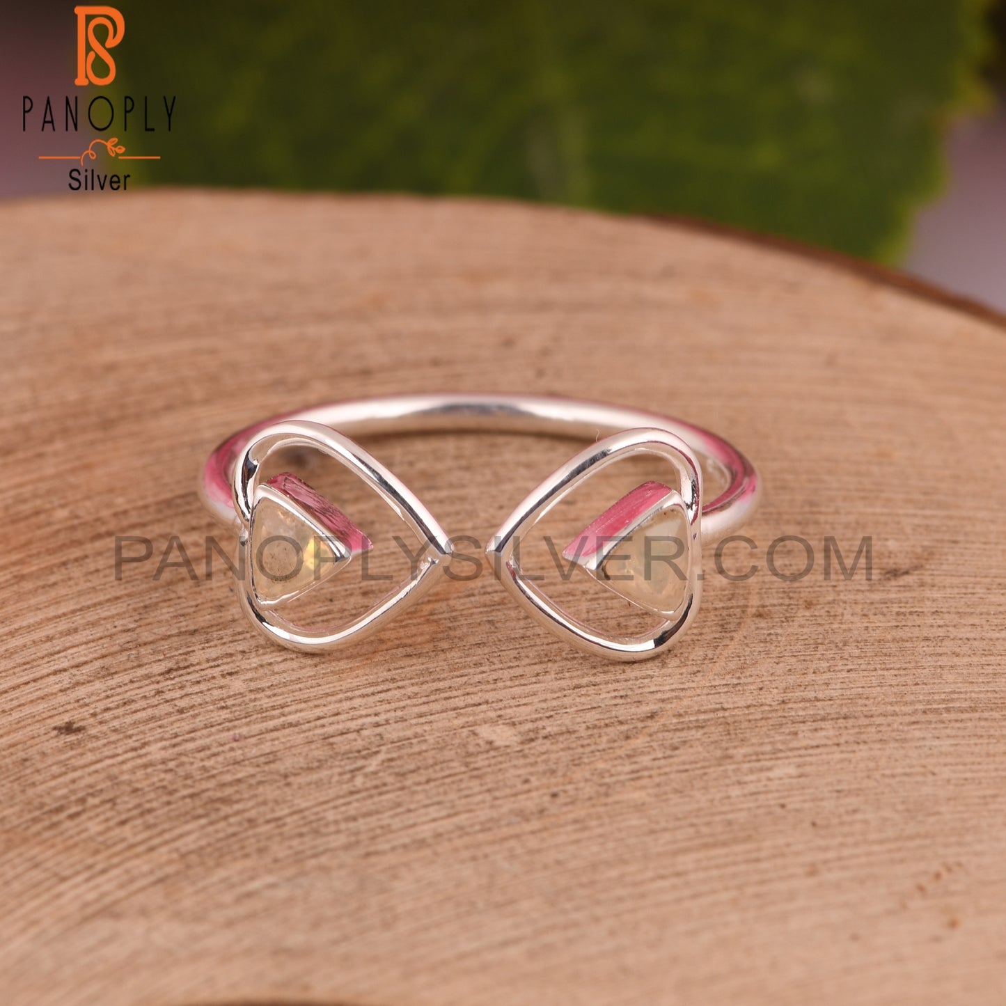 Ethiopian Opal Heart 925 Sterling Silver Ring