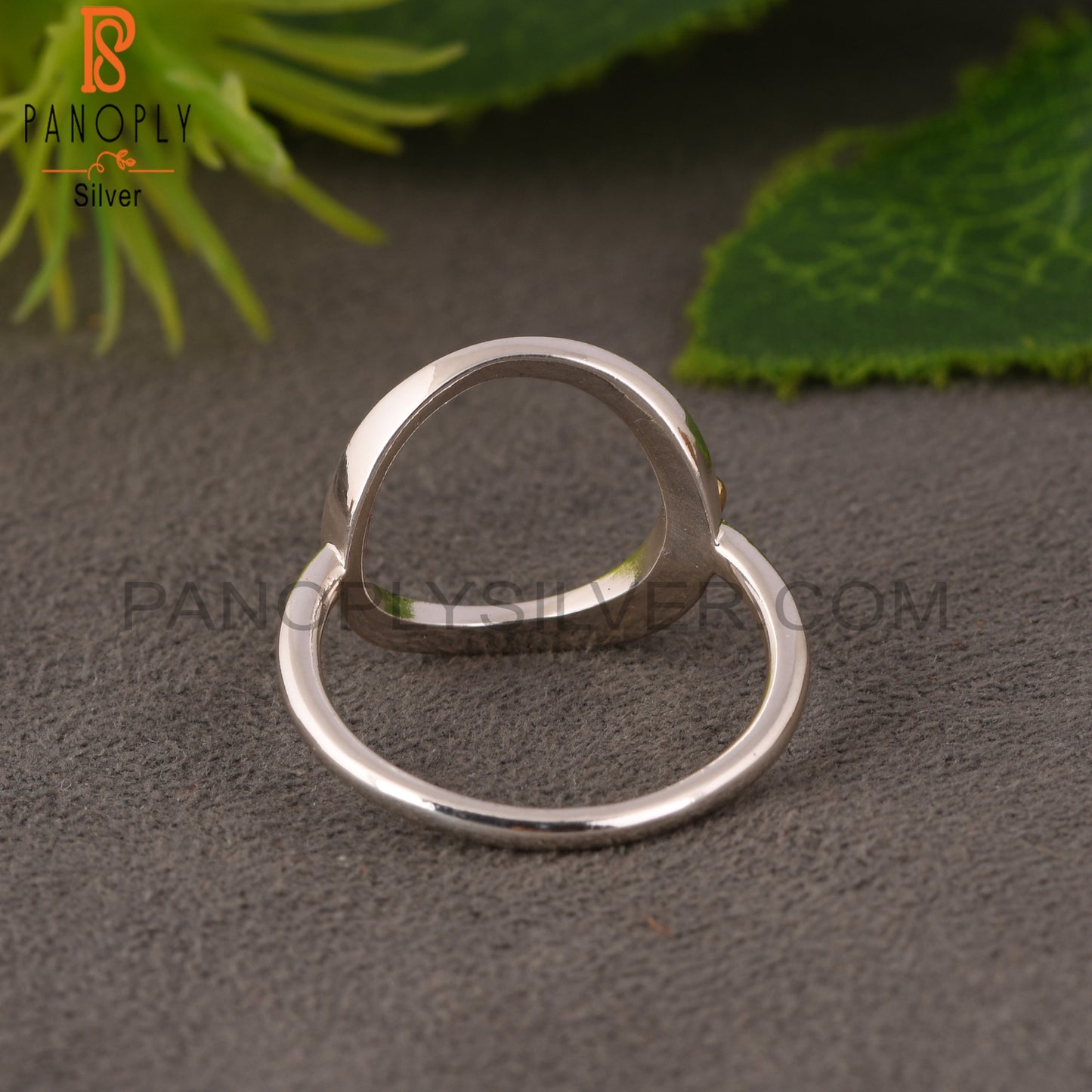 Handmade 925 Sterling Silver Gold Dot Ring