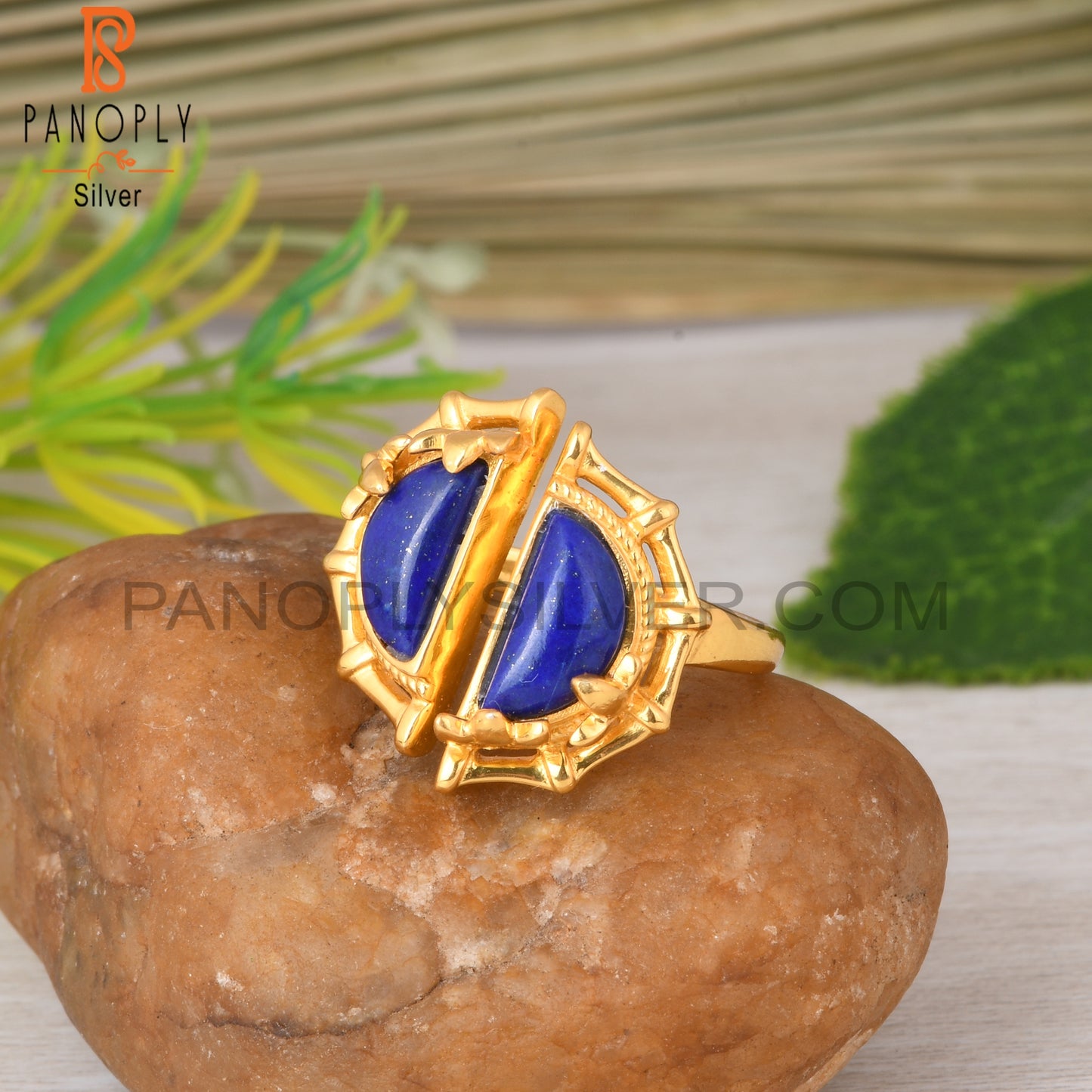 Lapis D Shape 925 Sterling Silver Ring