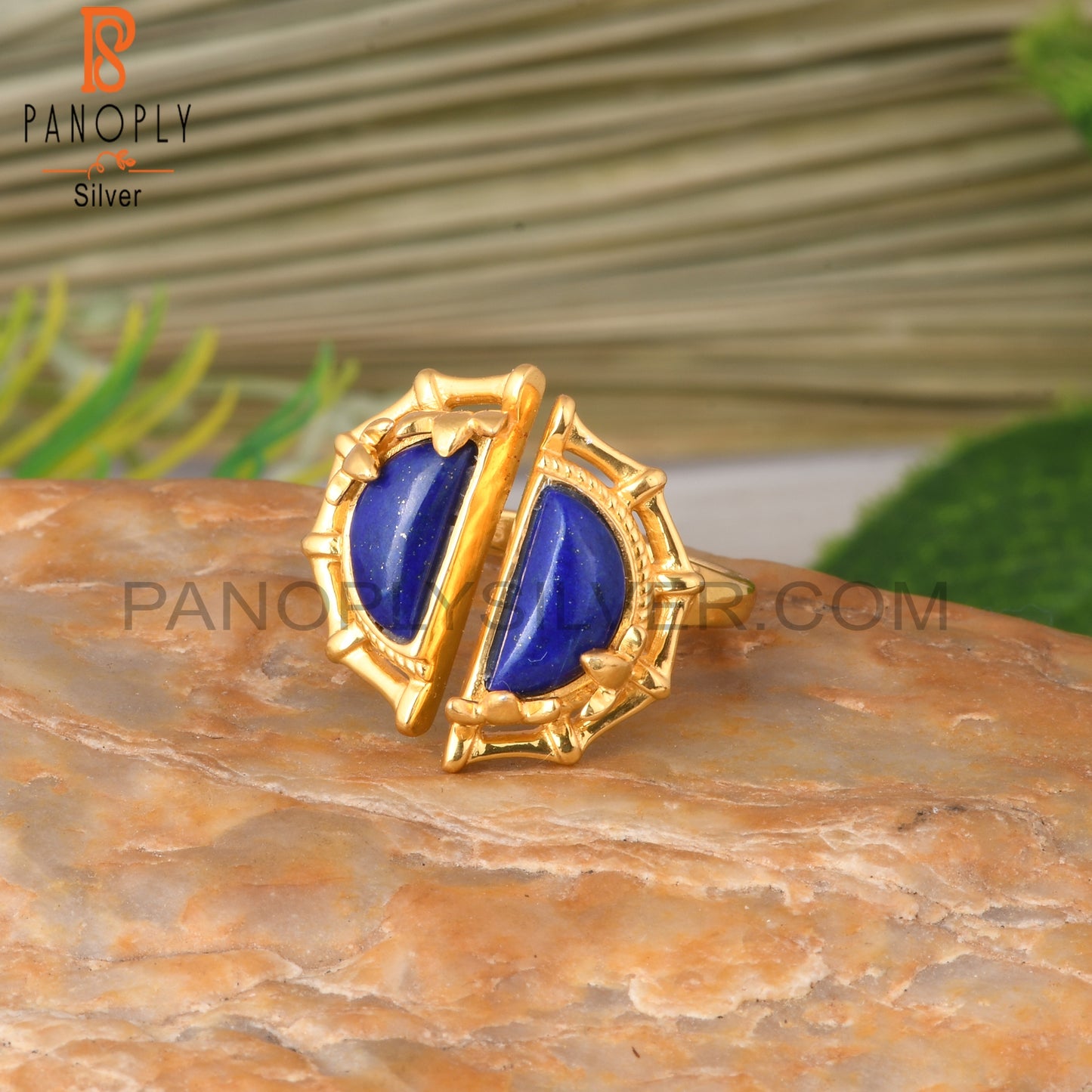 Lapis D Shape 925 Sterling Silver Ring