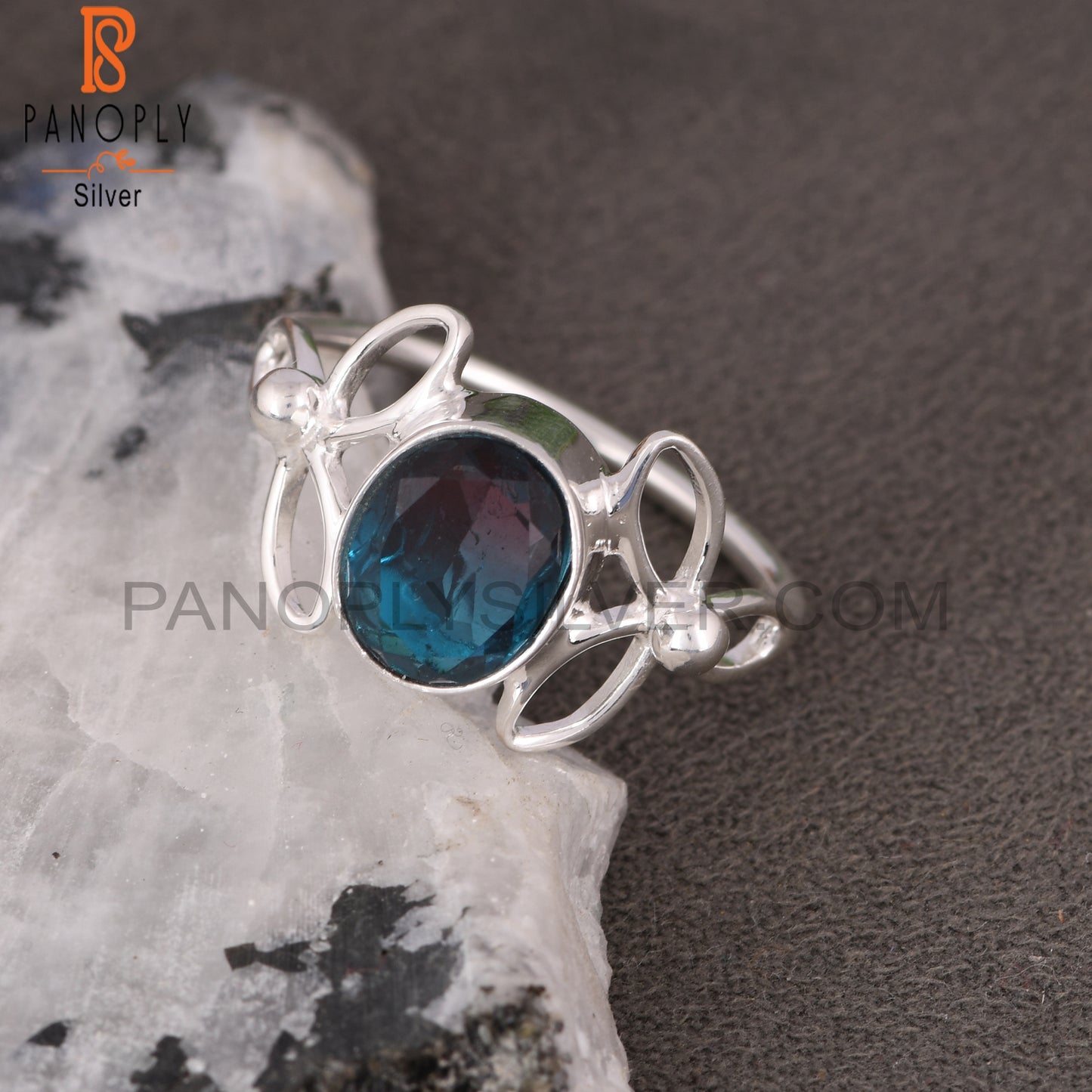 Bio Alexandrite Doublet Quartz 925 Silver Ring