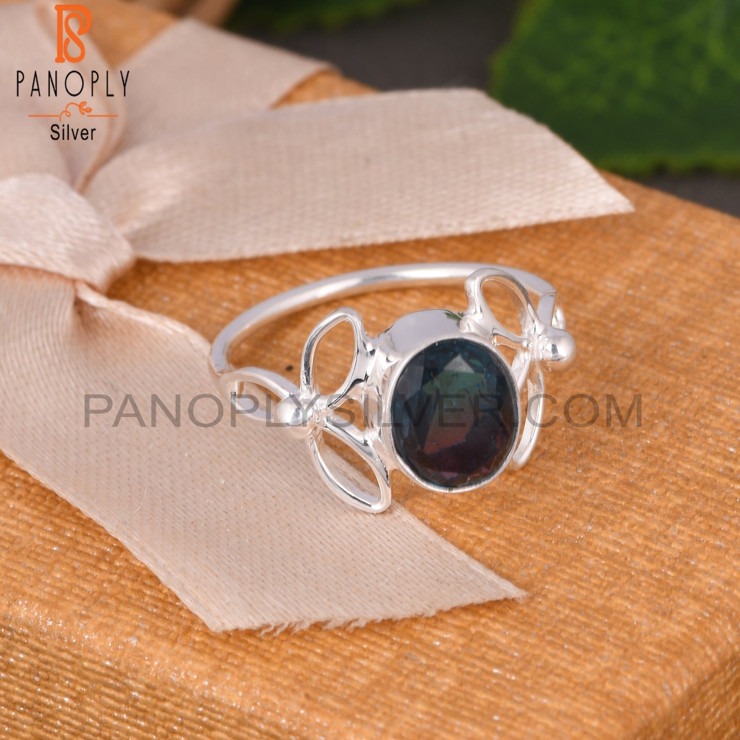 Bio Alexandrite Doublet Quartz 925 Silver Ring