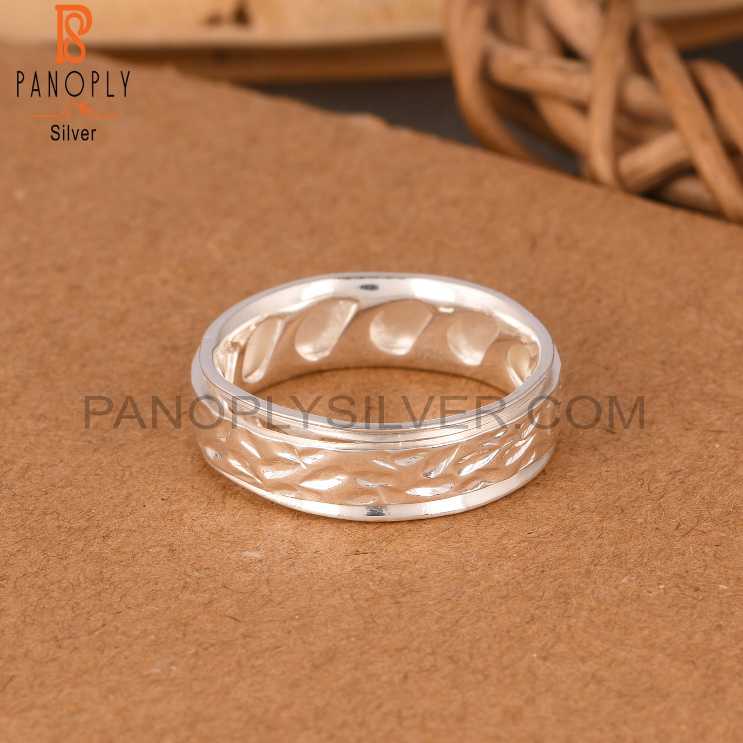 Hand Hammered 925 Sterling Silver Designer Ring