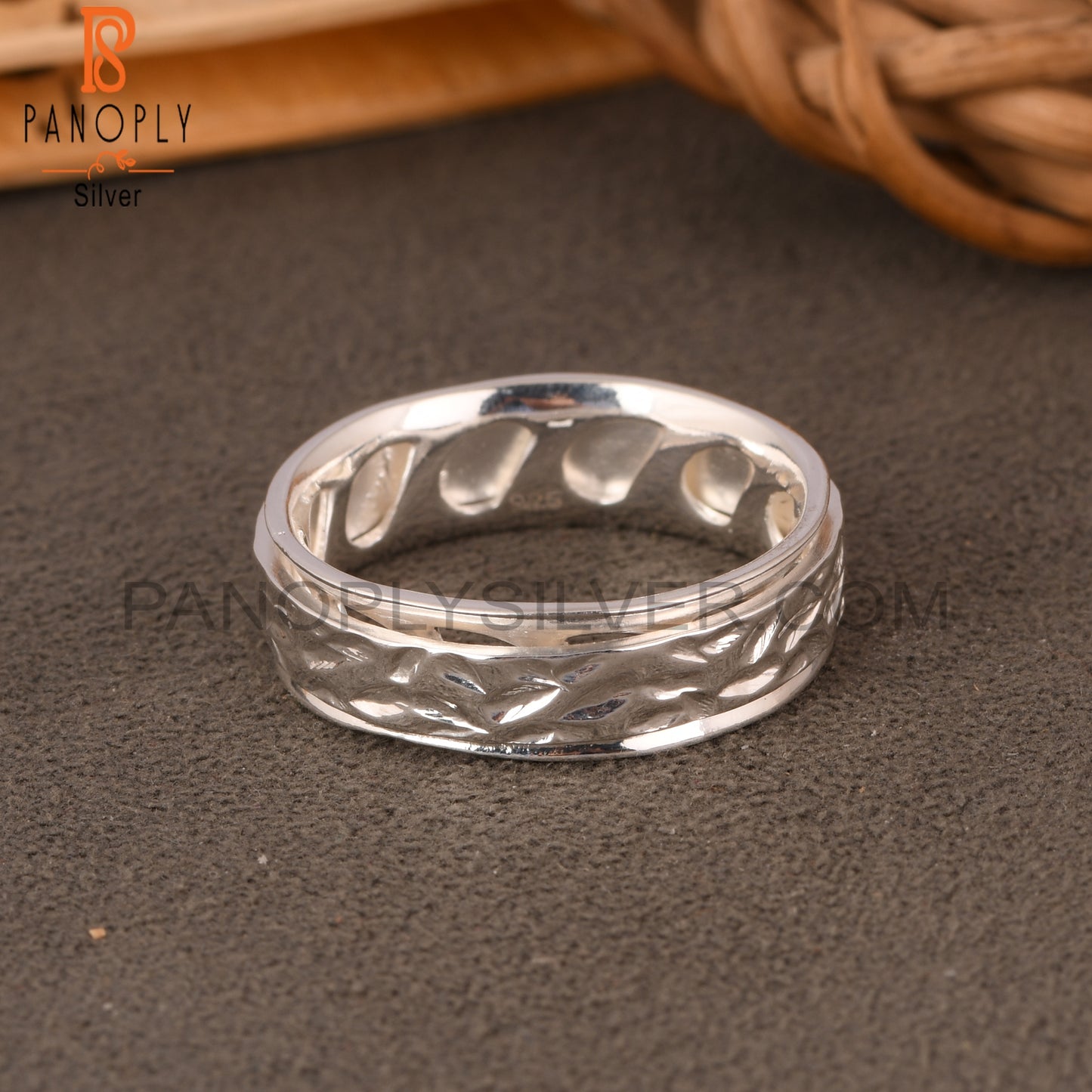 Hand Hammered 925 Sterling Silver Designer Ring