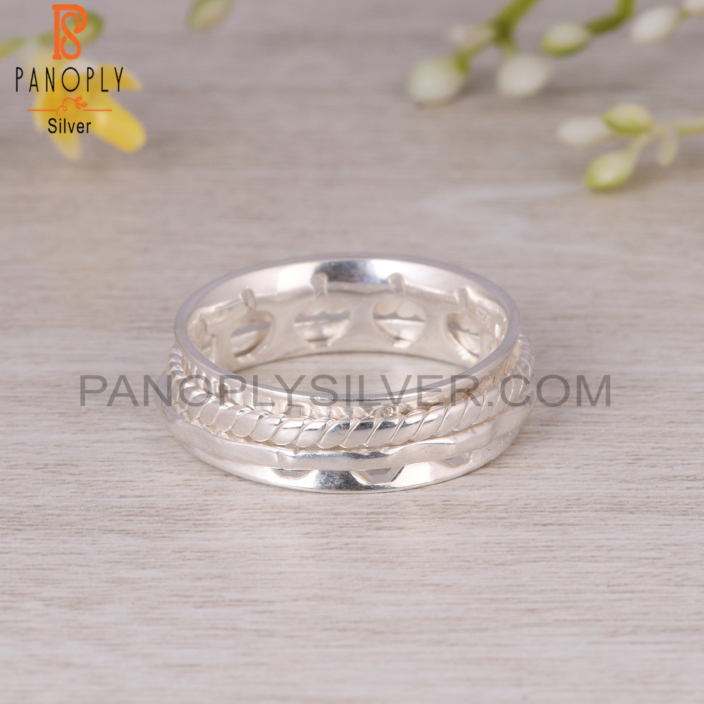Spinner 3 Band 925 Sterling Silver Ring