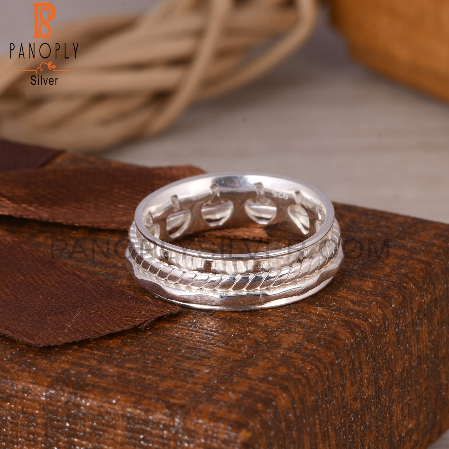 Spinner 3 Band 925 Sterling Silver Ring