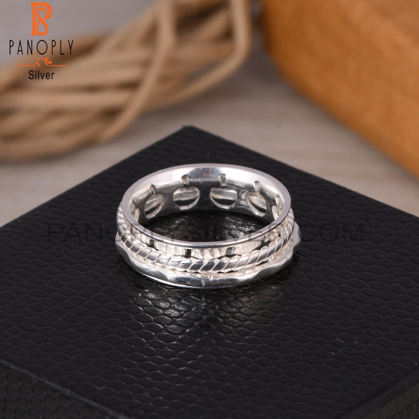 Spinner 3 Band 925 Sterling Silver Ring