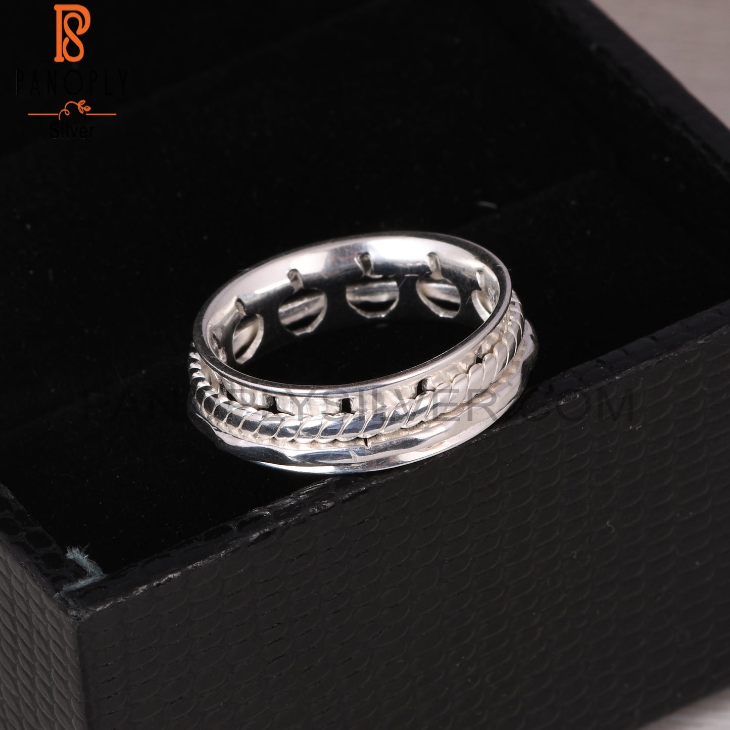 Spinner 3 Band 925 Sterling Silver Ring