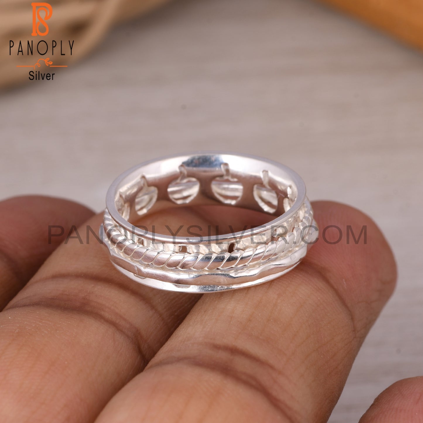 Spinner 3 Band 925 Sterling Silver Ring