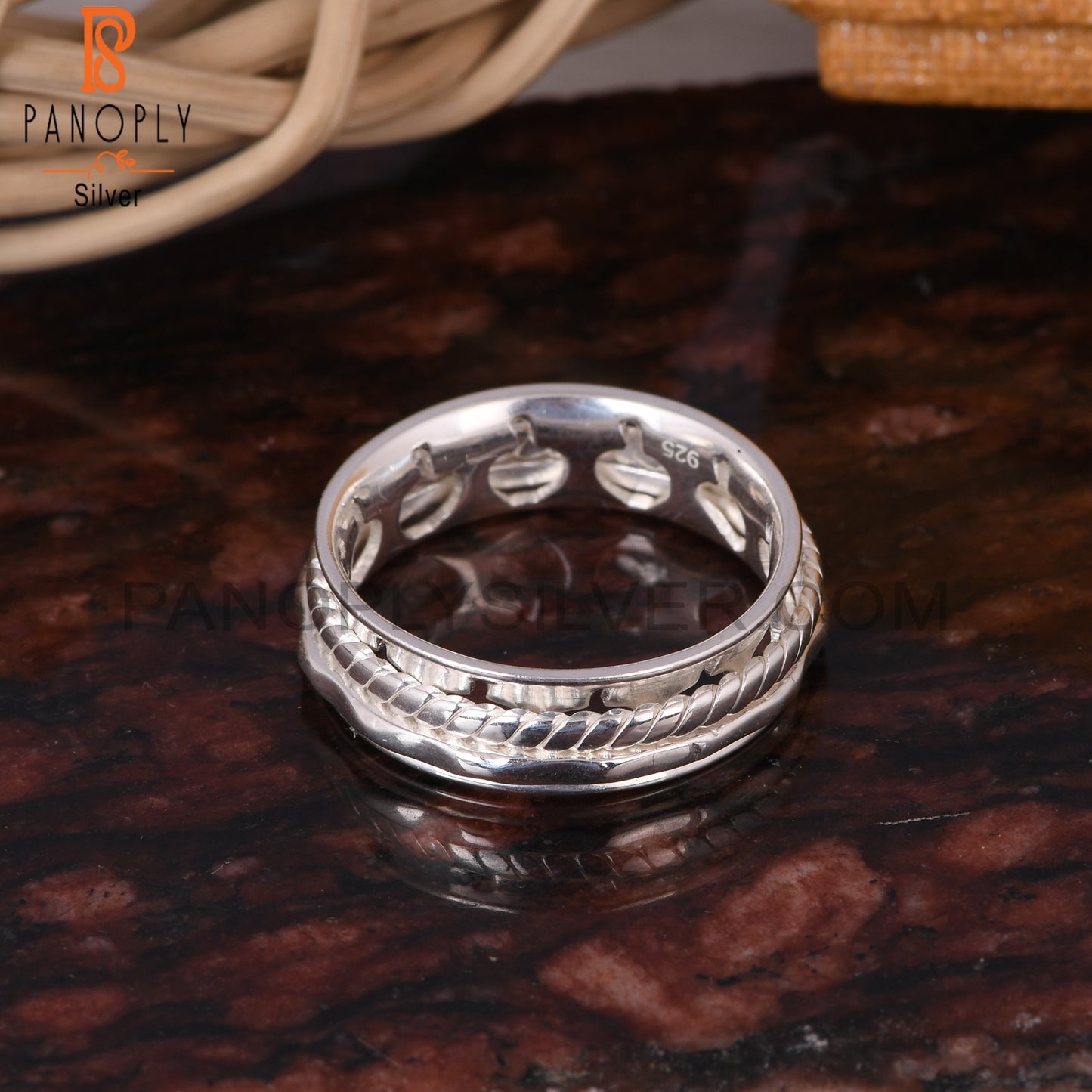 Spinner 3 Band 925 Sterling Silver Ring