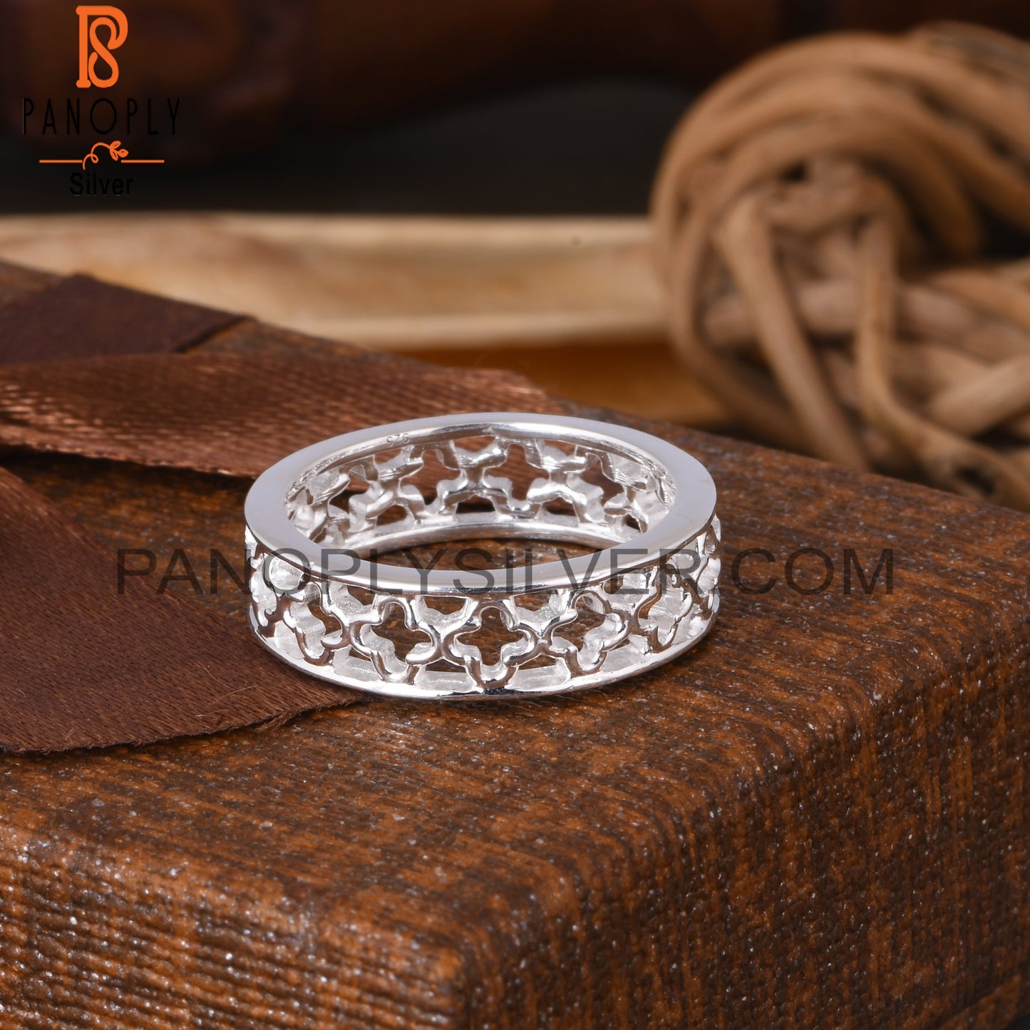 Handmade 925 Sterling Silver Pattern Ring