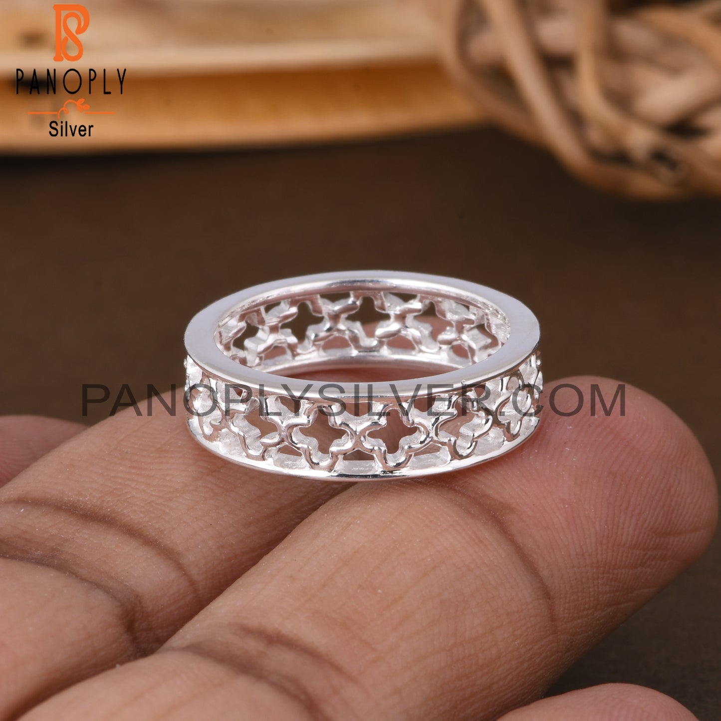 Handmade 925 Sterling Silver Pattern Ring