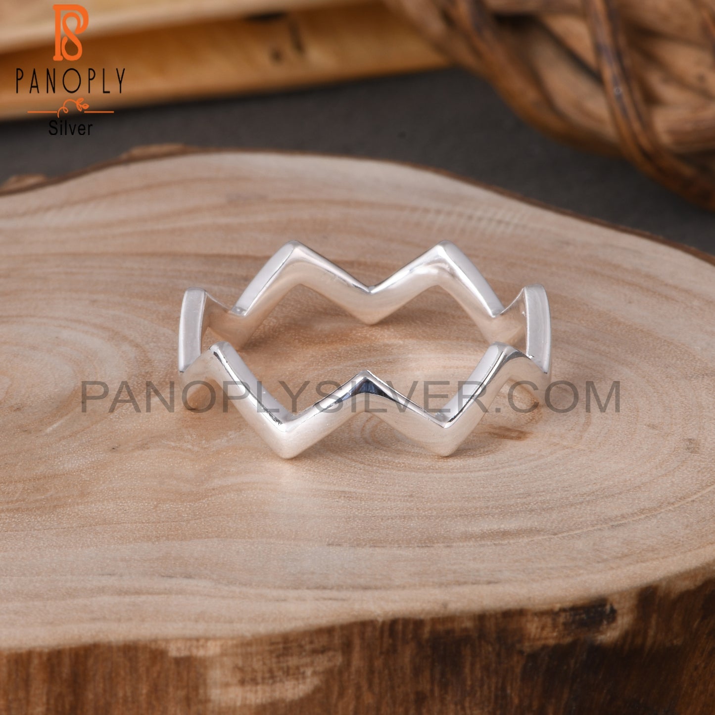 Zig Zag 925 Sterling Silver Ring