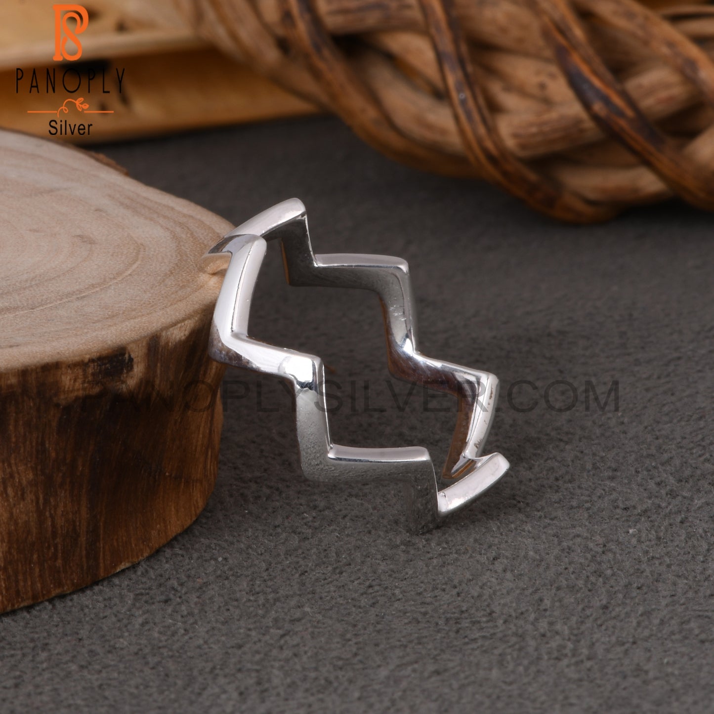 Zig Zag 925 Sterling Silver Ring