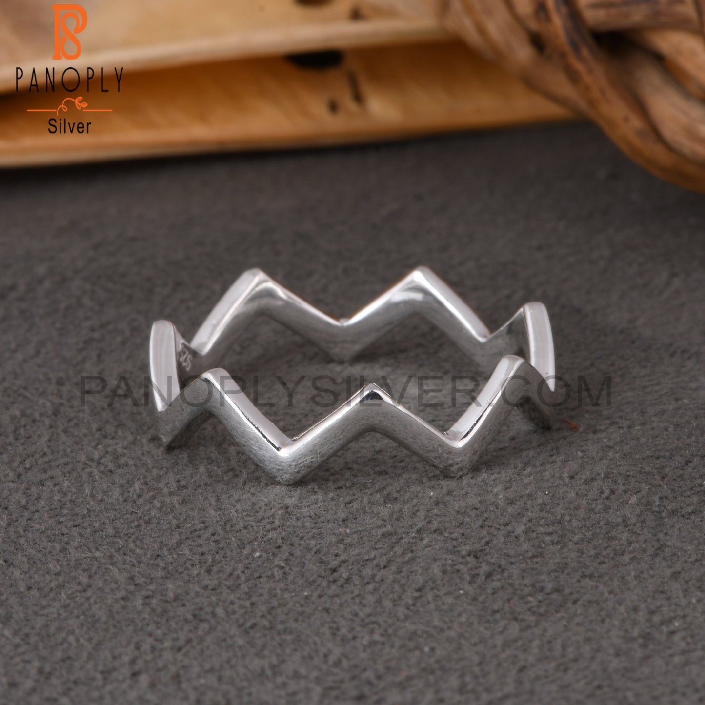 Zig Zag 925 Sterling Silver Ring