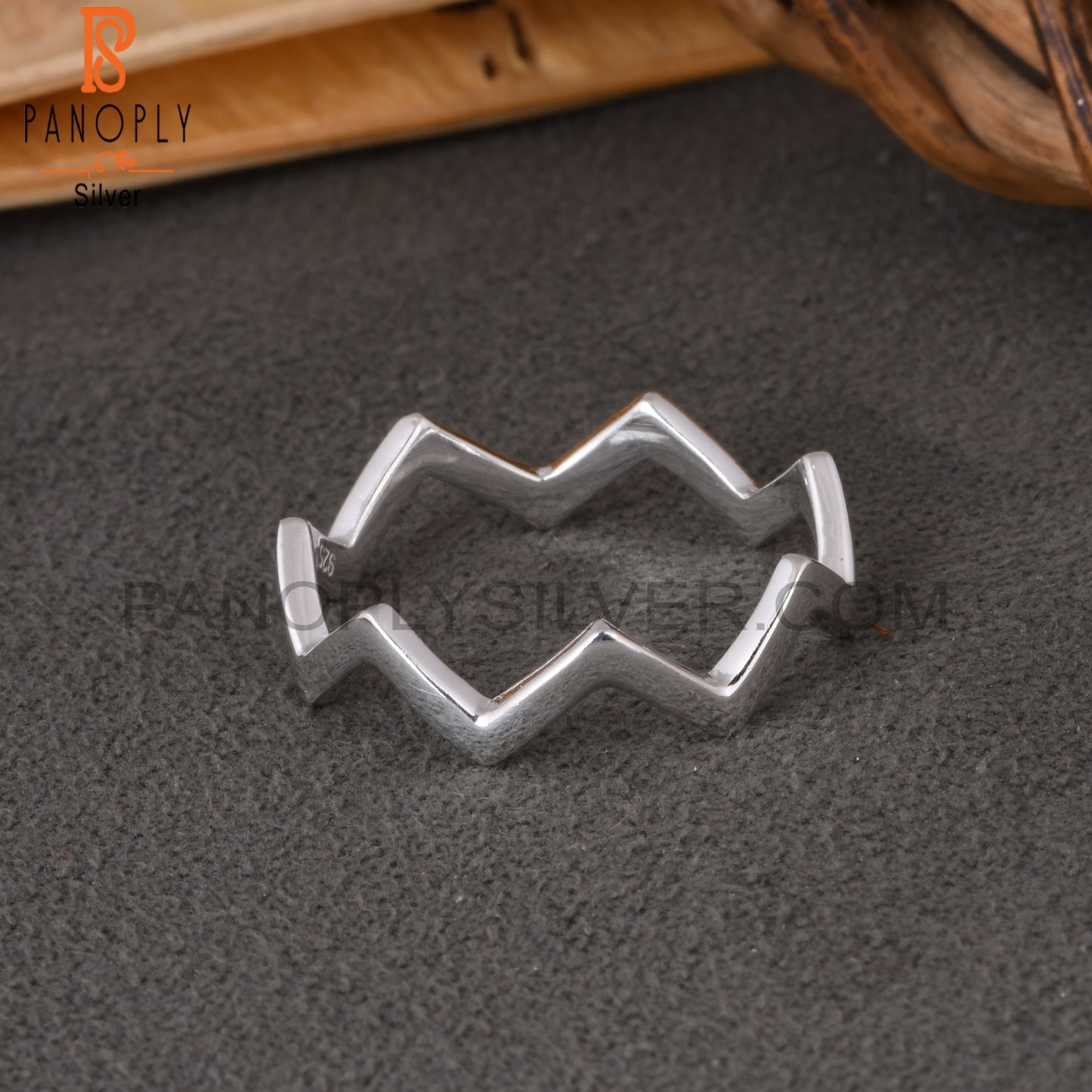 Zig Zag 925 Sterling Silver Ring