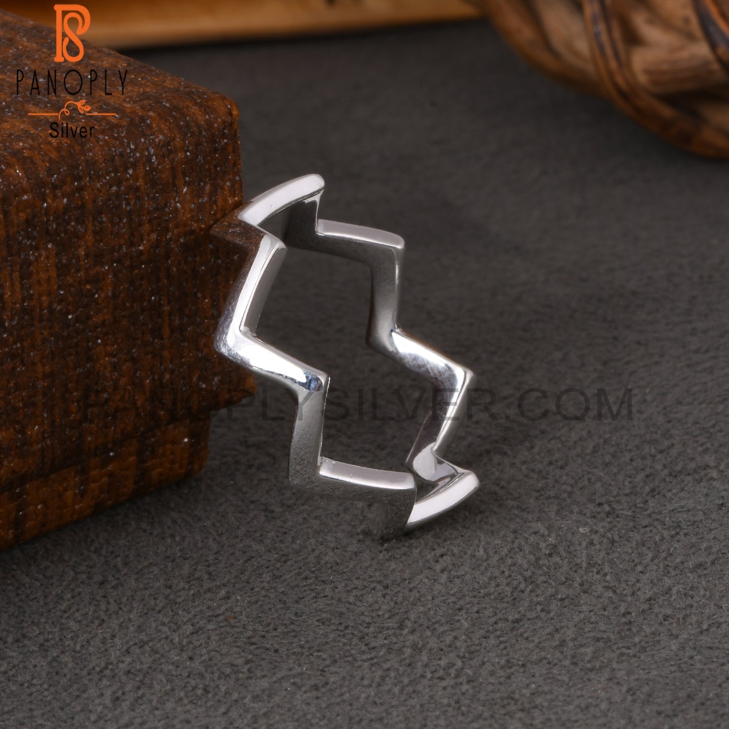Zig Zag 925 Sterling Silver Ring
