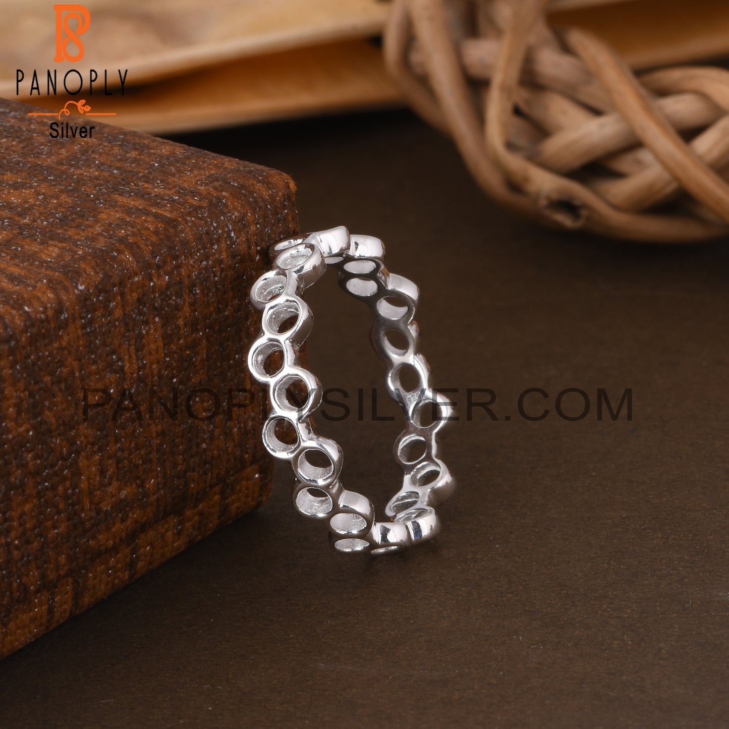 Handmade 925 Sterling Silver Beehive Ring