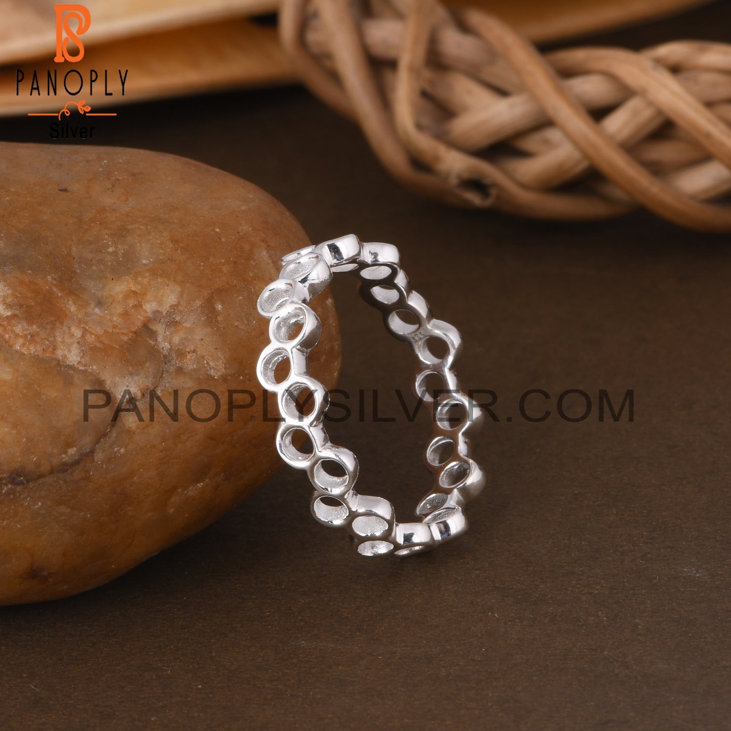 Handmade 925 Sterling Silver Beehive Ring