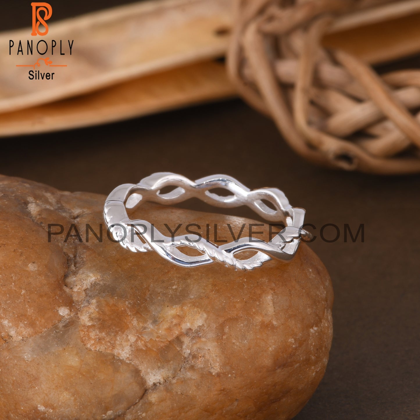 Handmade 925 Sterling Silver Twisted Ring Band