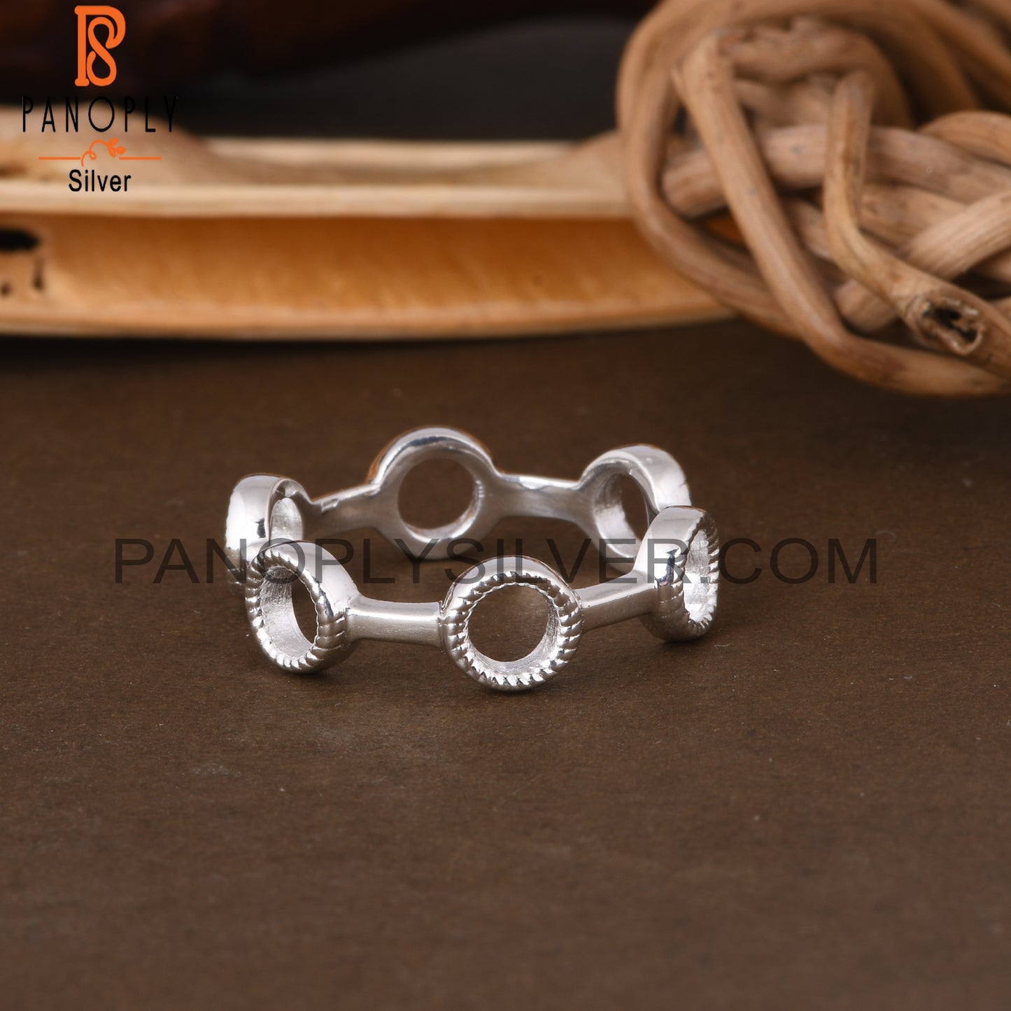 Circular Holes 925 Sterling Silver Ring