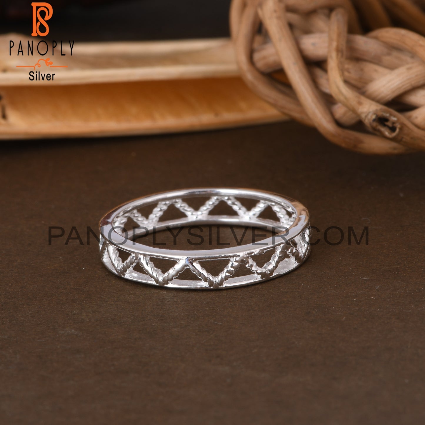 925 Sterling Silver Zig Zag Ring