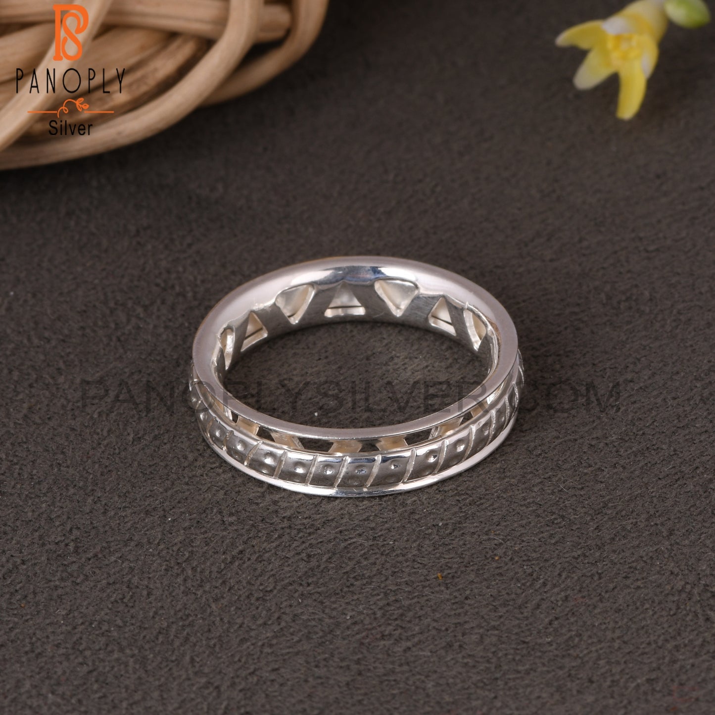 Two Band Spinner 925 Silver Ring