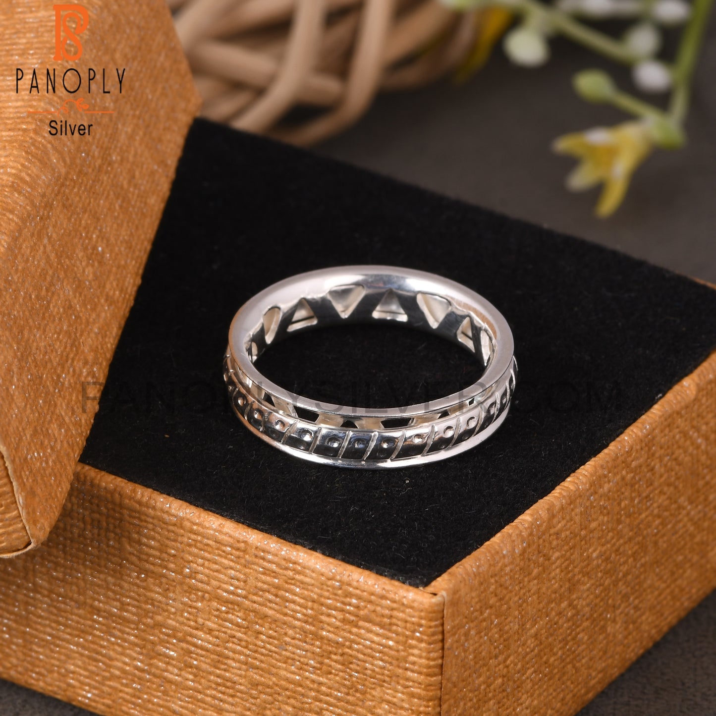 Two Band Spinner 925 Silver Ring