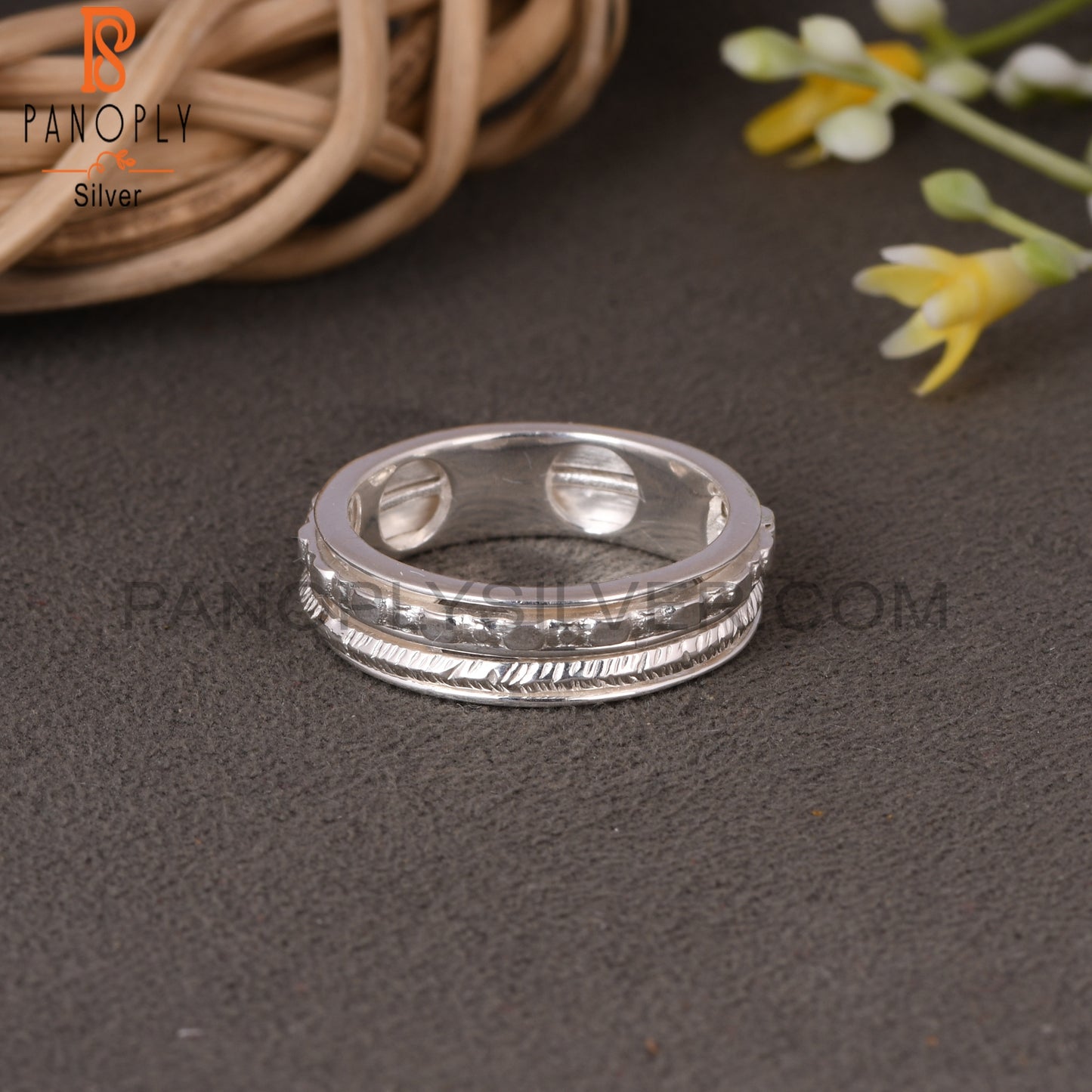 Spinner Two Band 925 Sterling Silver Ring
