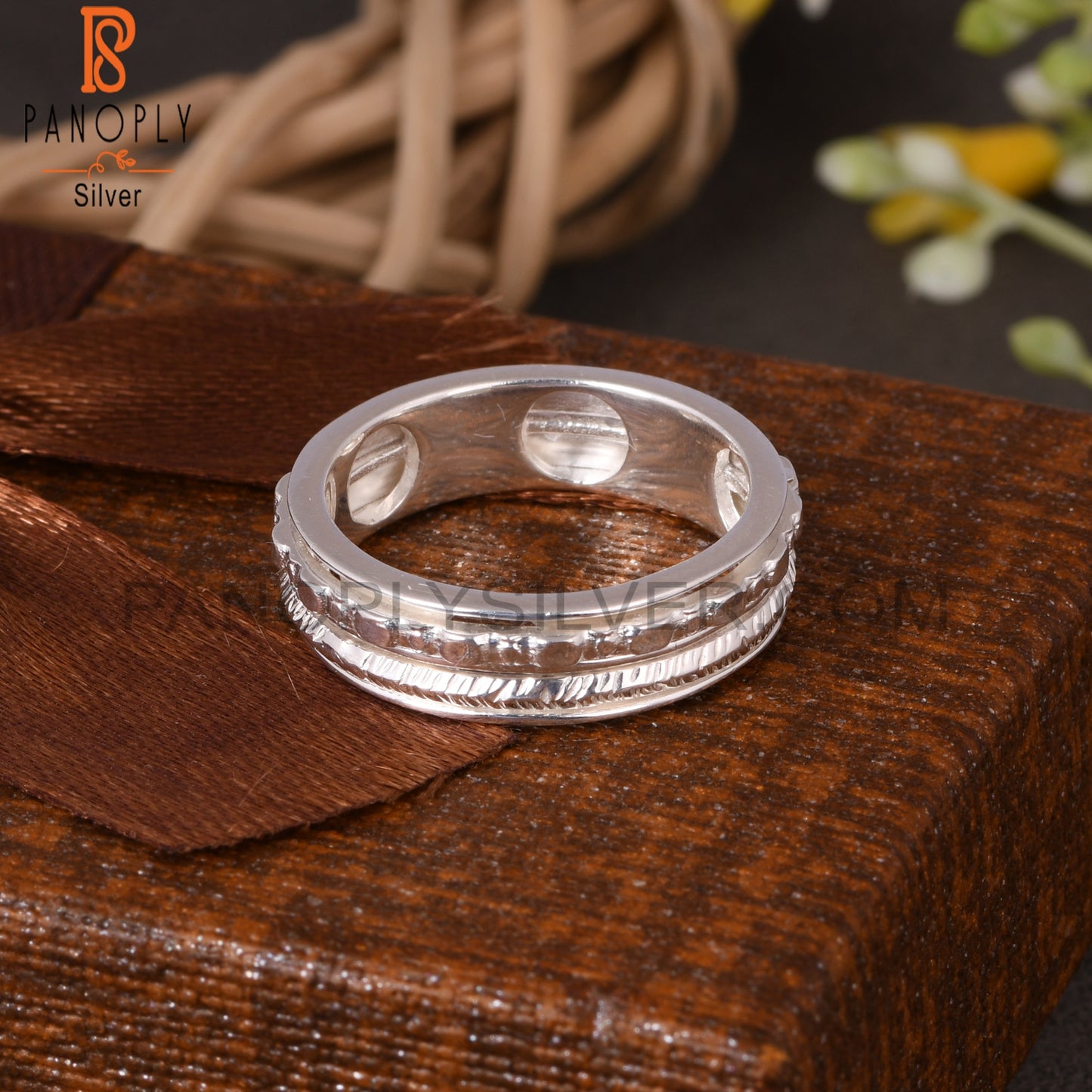 Spinner Two Band 925 Sterling Silver Ring