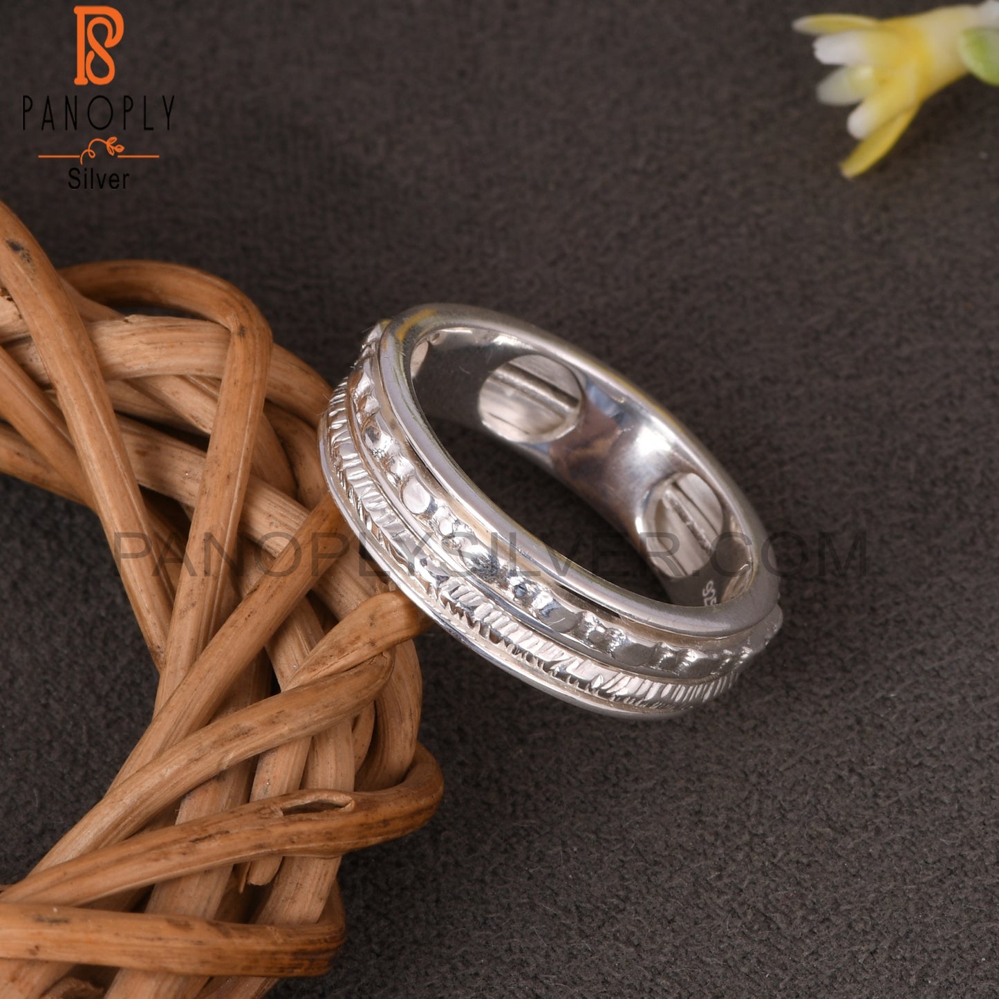 Spinner Two Band 925 Sterling Silver Ring