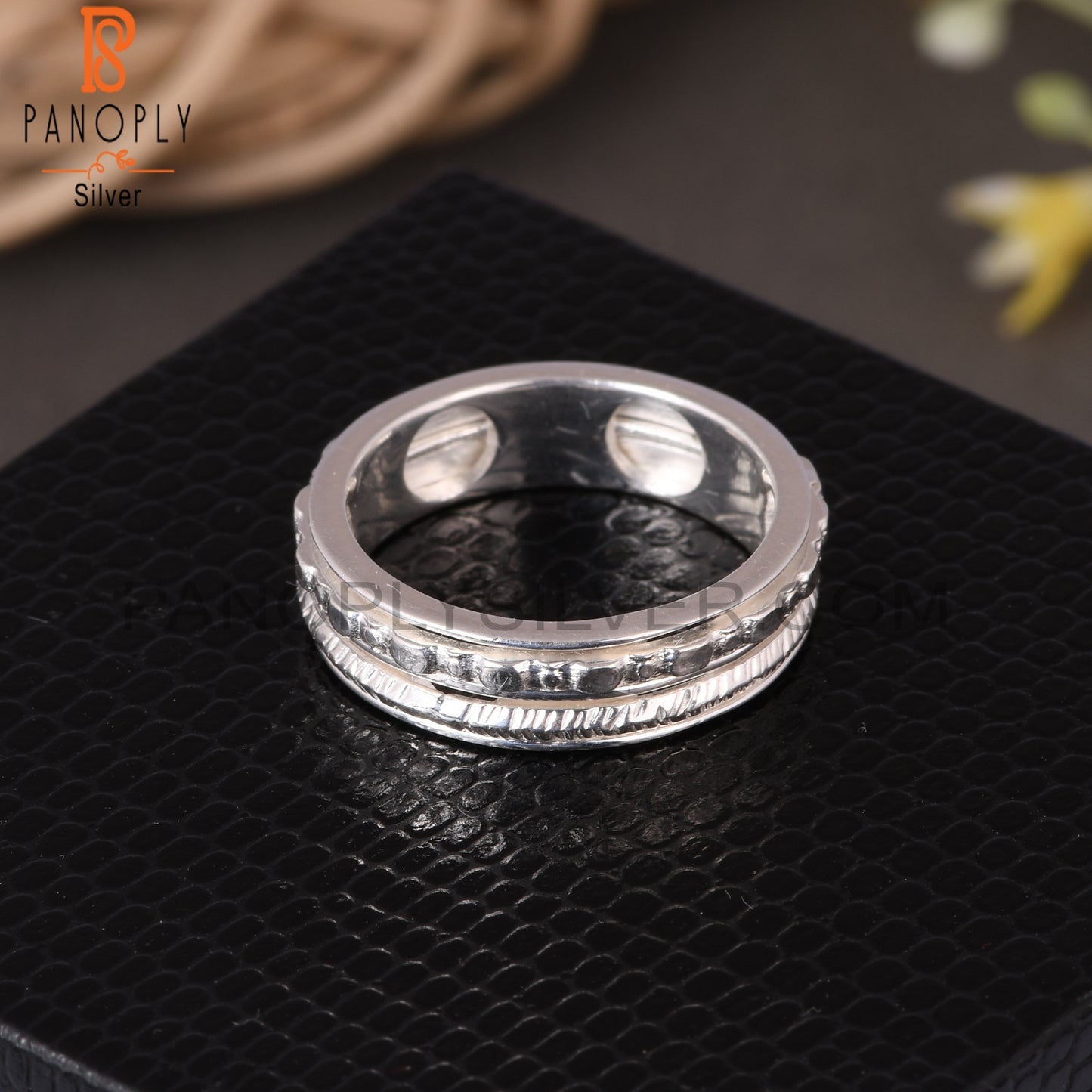 Spinner Two Band 925 Sterling Silver Ring