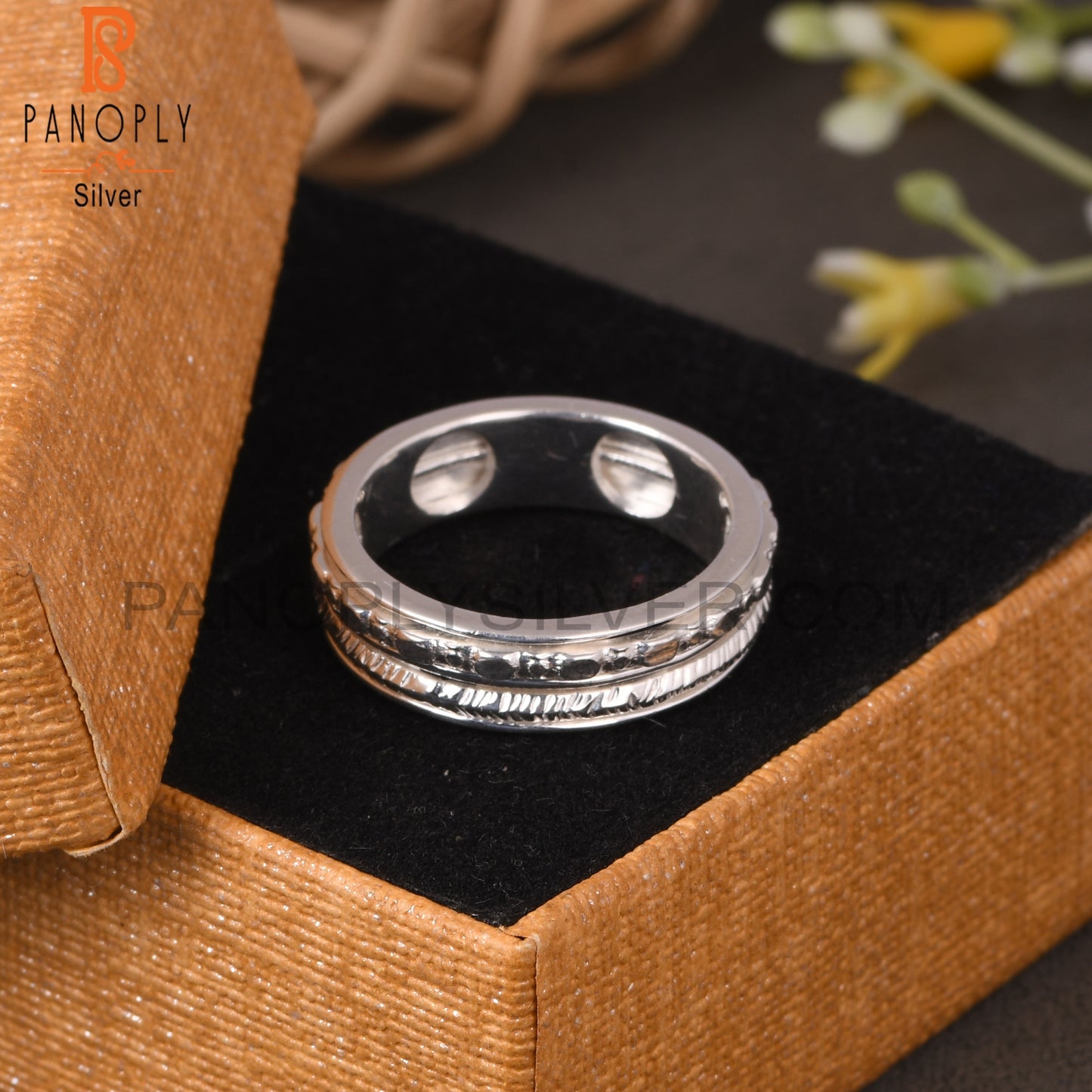 Spinner Two Band 925 Sterling Silver Ring