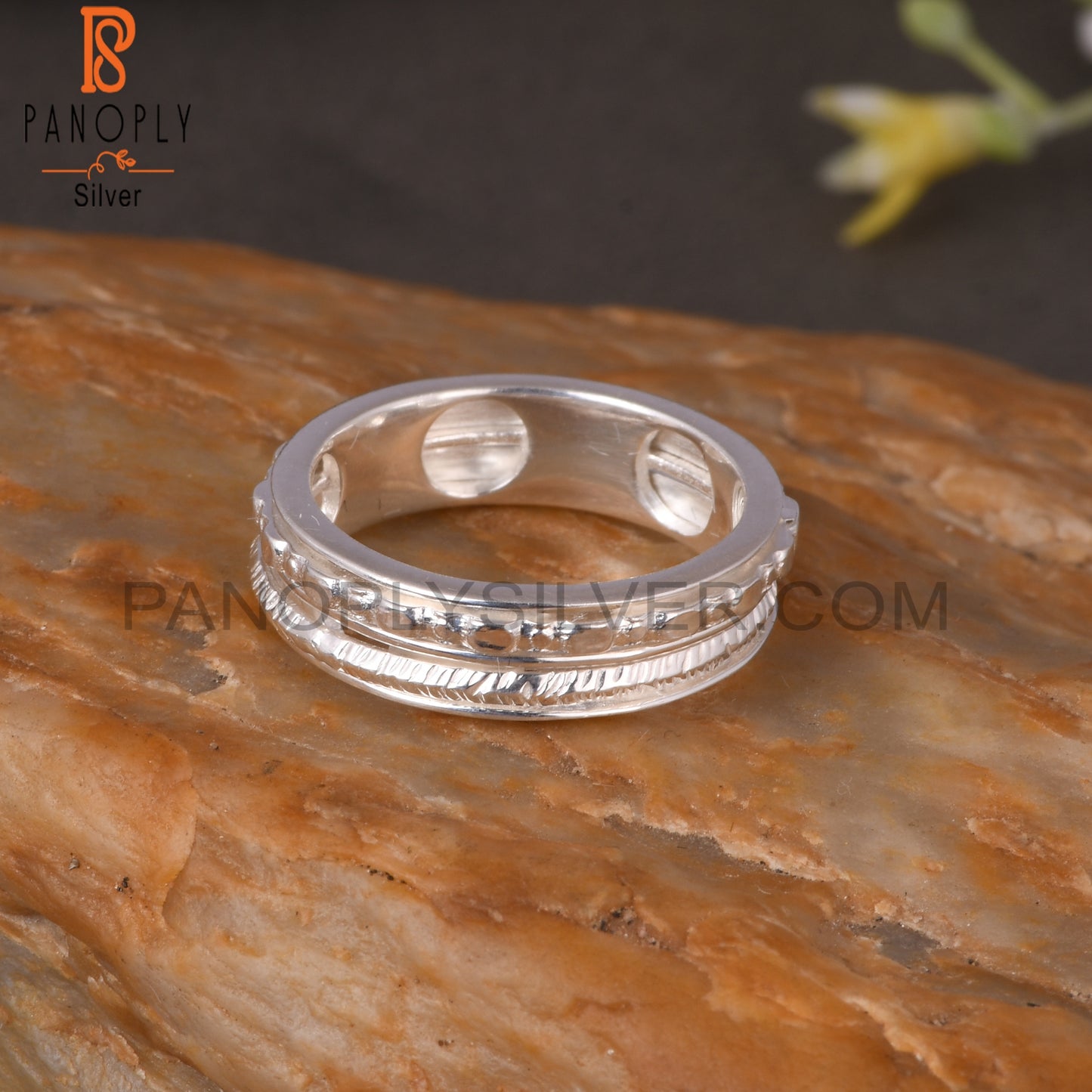 Spinner Two Band 925 Sterling Silver Ring