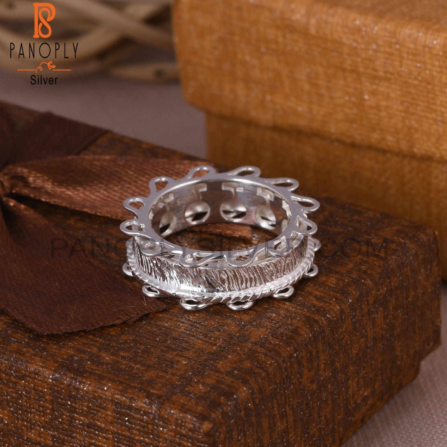Spinner 925 Silver Meditation Fidget Ring