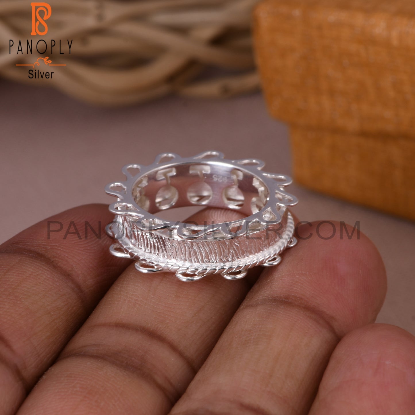 Spinner 925 Silver Meditation Fidget Ring