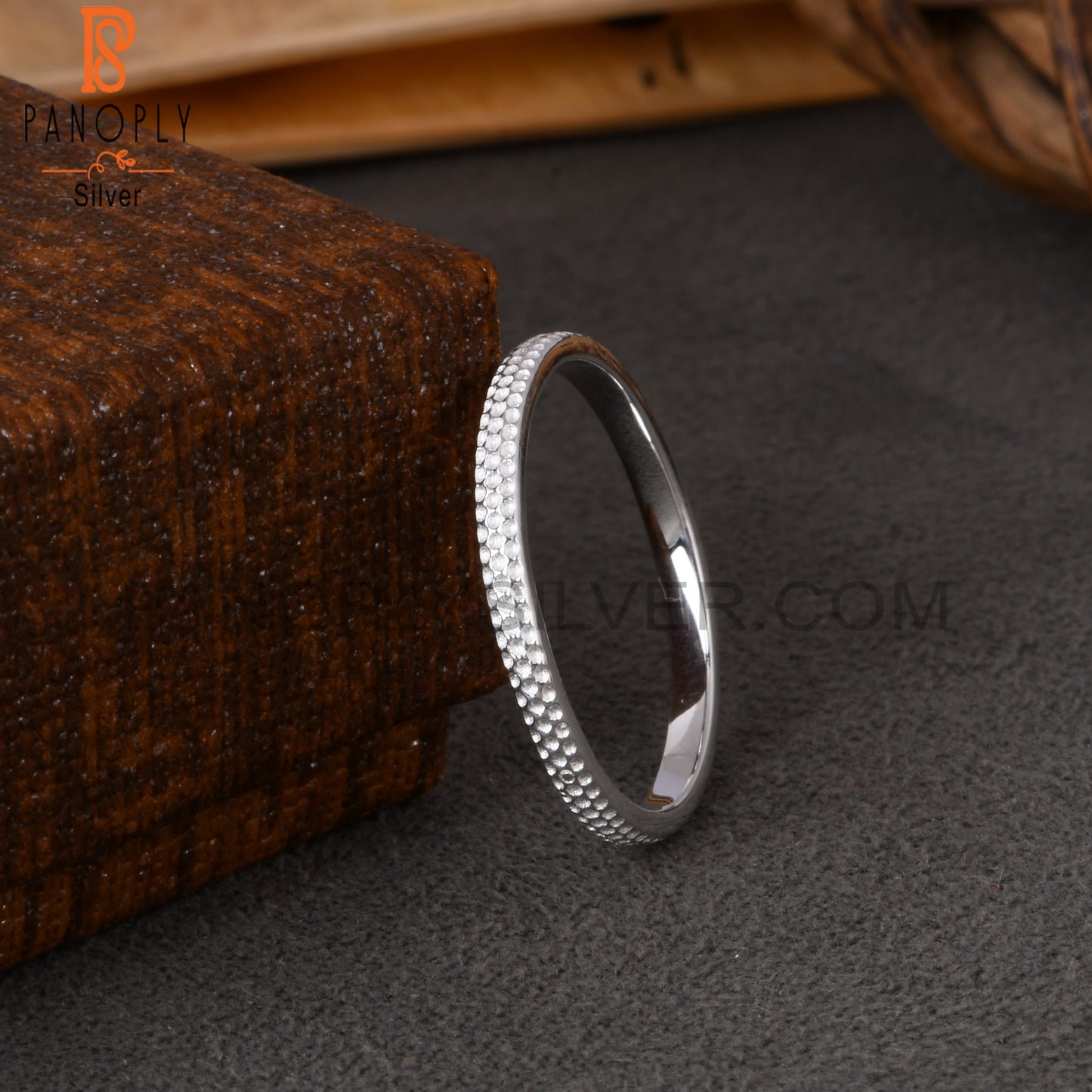 Texture 925 Sterling Silver Band Ring
