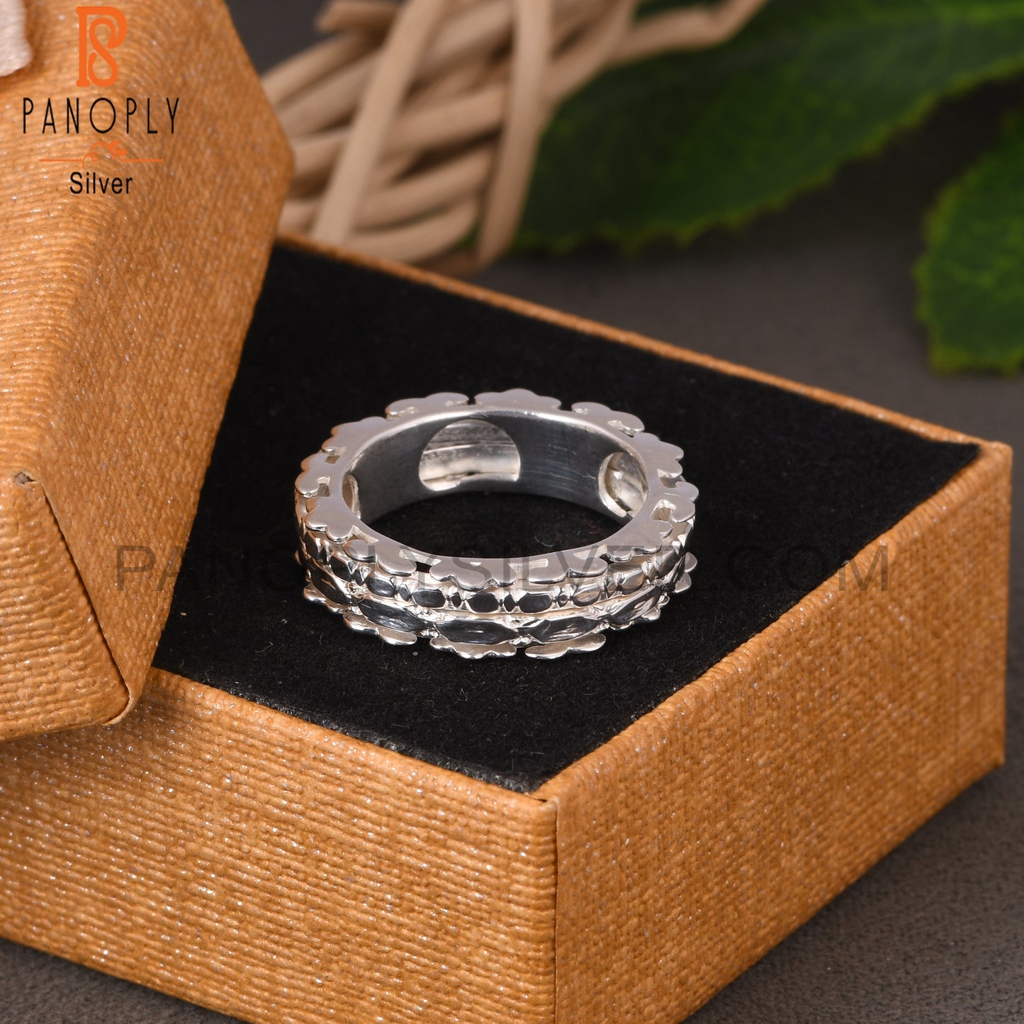 Handmade Texture 925 Sterling Silver Ring