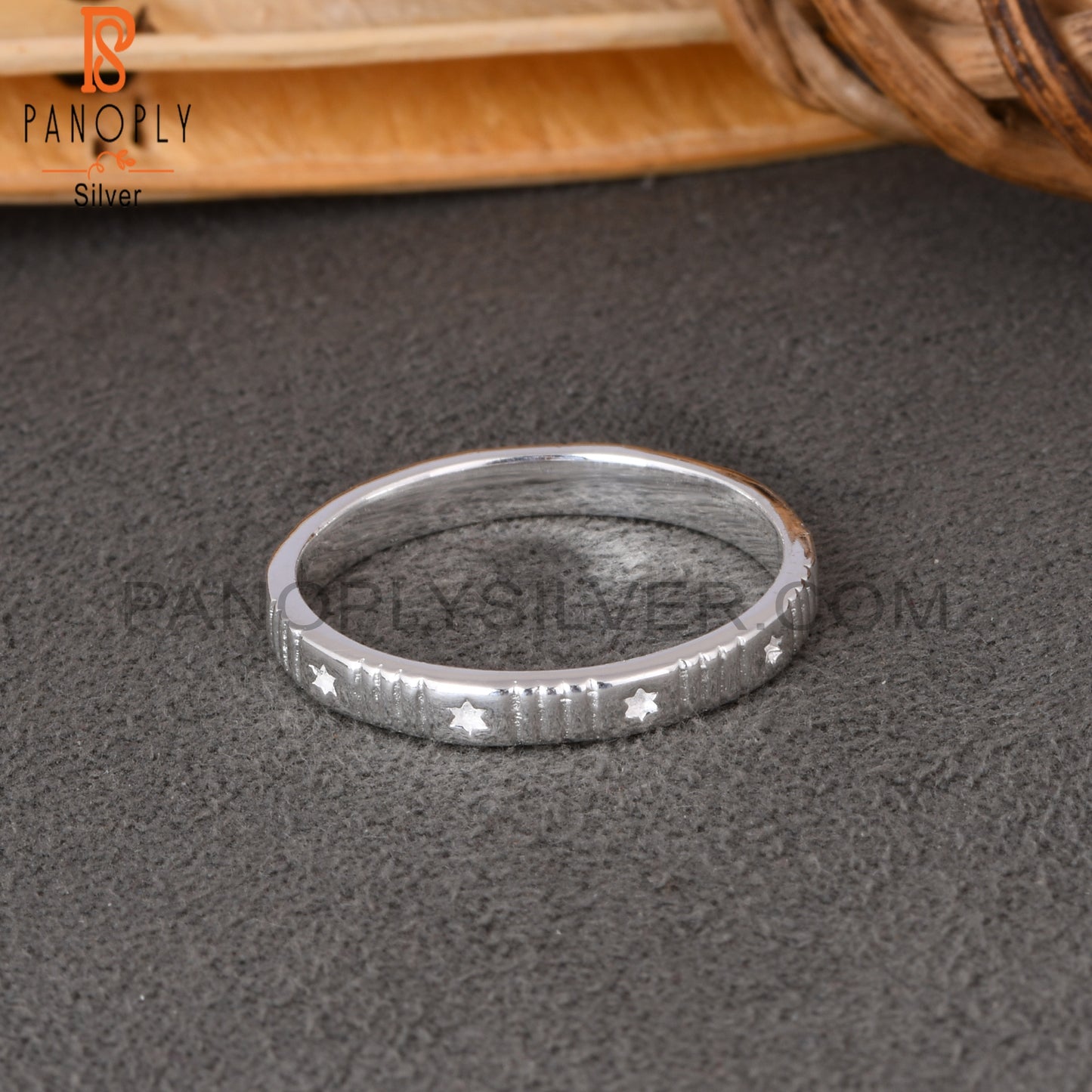 Star 925 Sterling Silver Band Ring