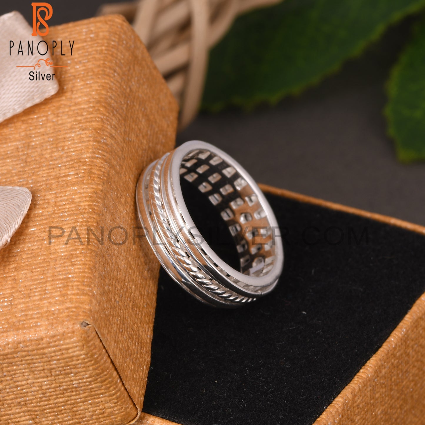 Spinner Texture 925 Sterling Silver Ring For Girls