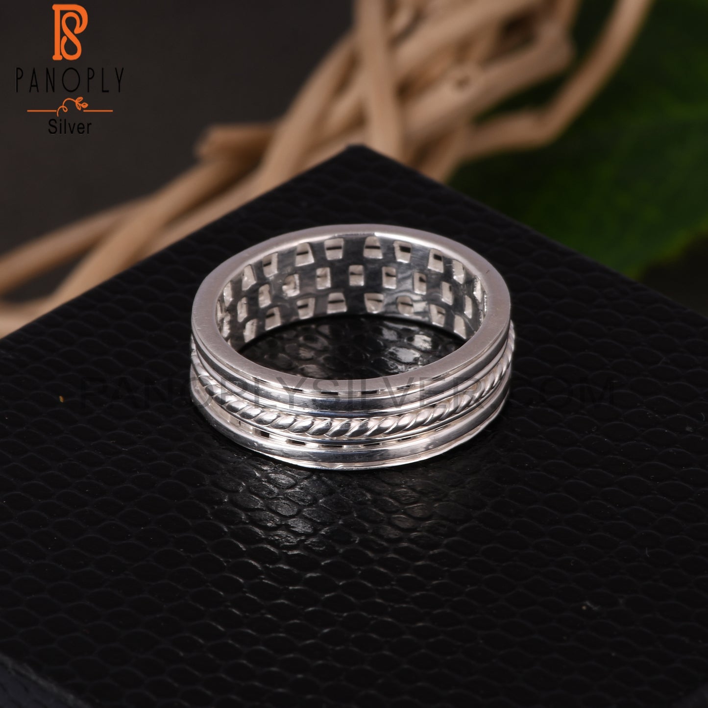 Spinner Texture 925 Sterling Silver Ring For Girls