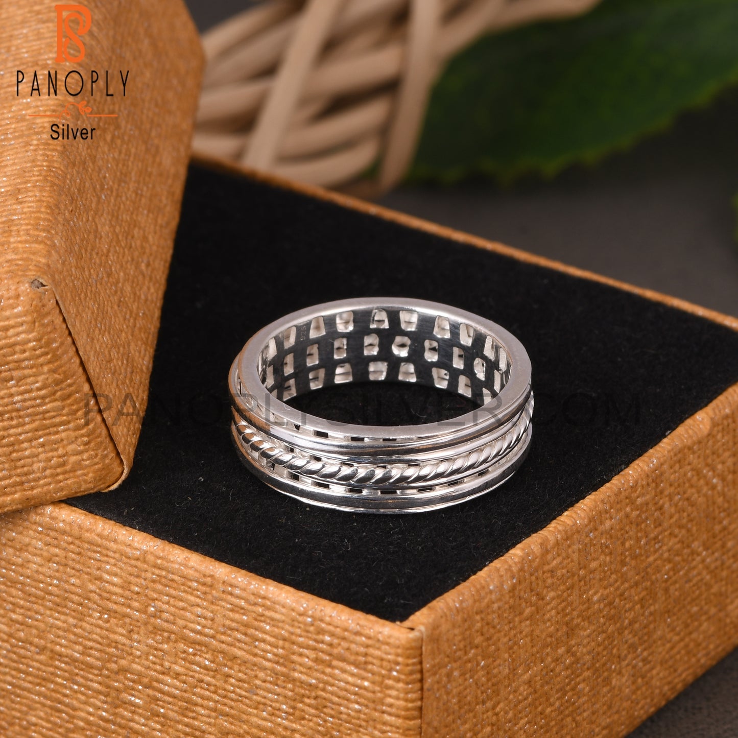 Spinner Texture 925 Sterling Silver Ring For Girls