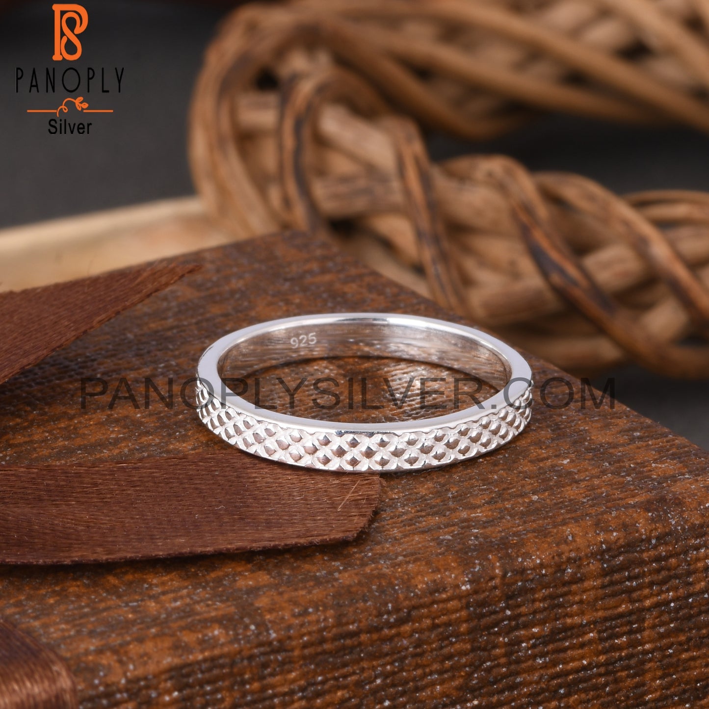Minimalist Dot Spinner 925 Sterling Silver Ring