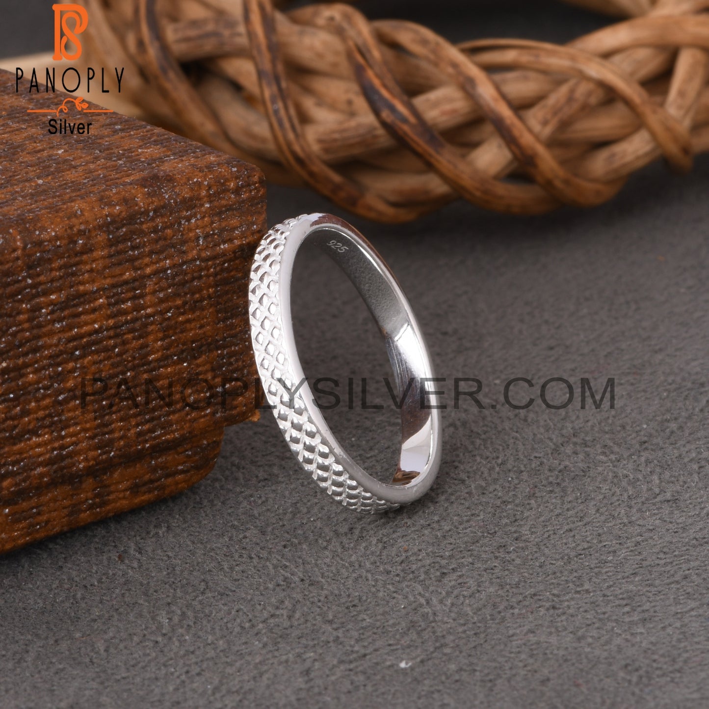 Minimalist Dot Spinner 925 Sterling Silver Ring